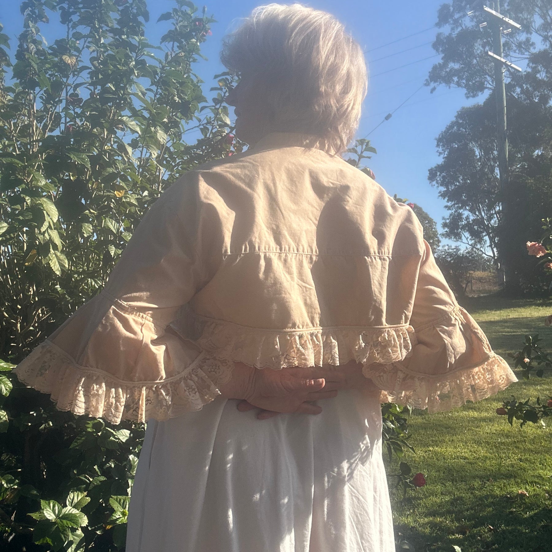 Upcycled Tea Stained Bolero Lace Trim