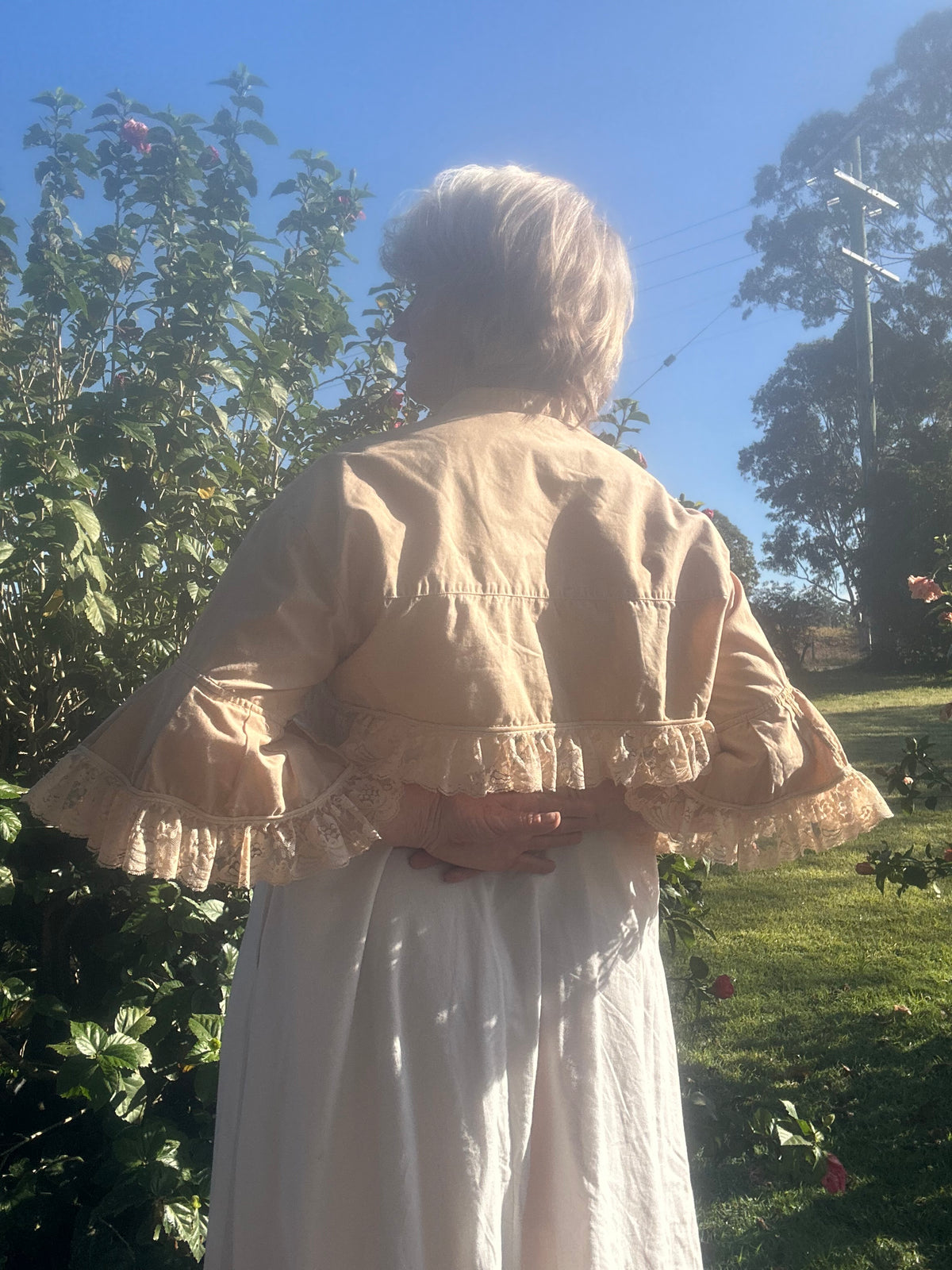 Upcycled Tea Stained Bolero Lace Trim
