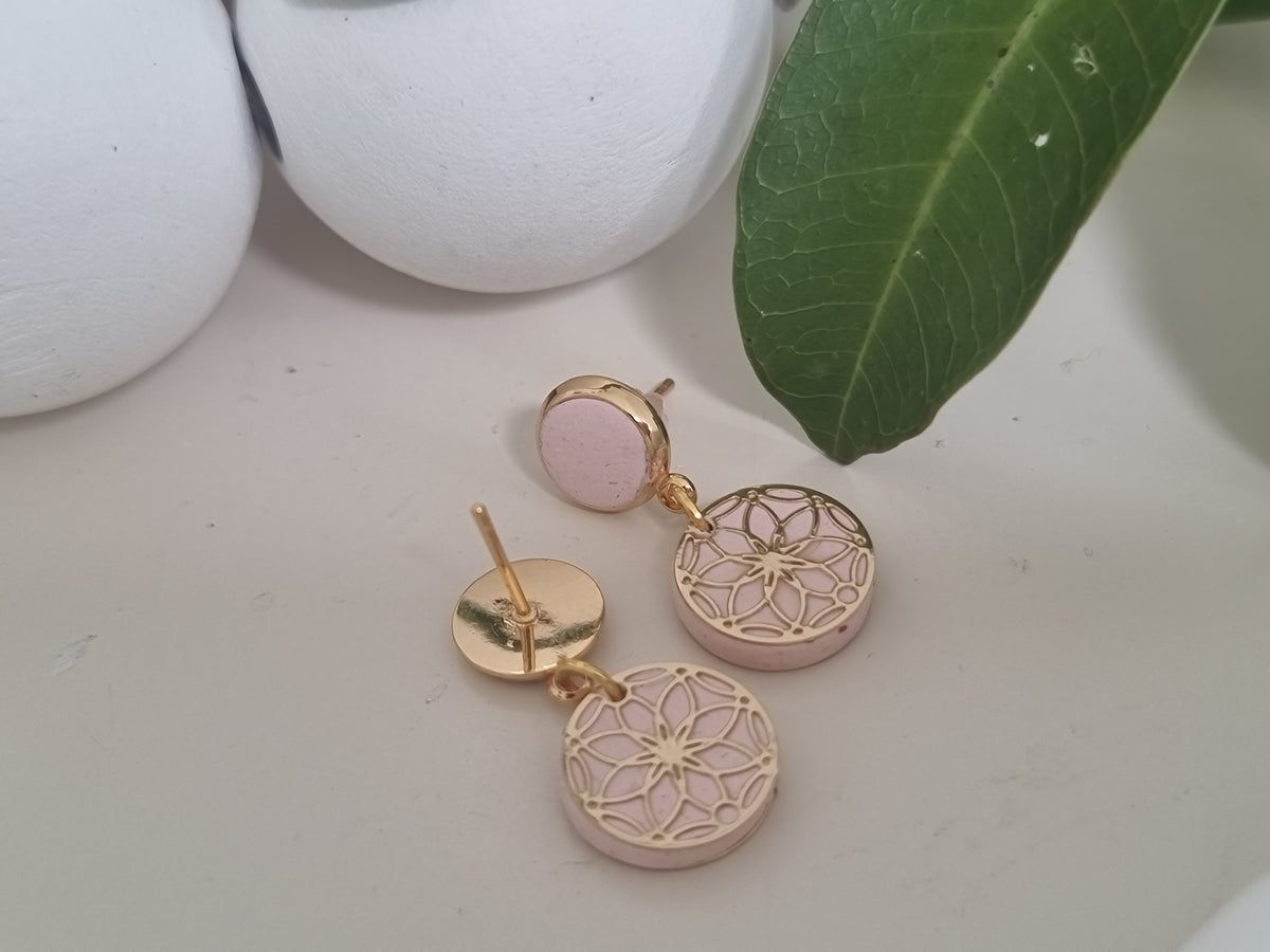 Blush Lace Dangles