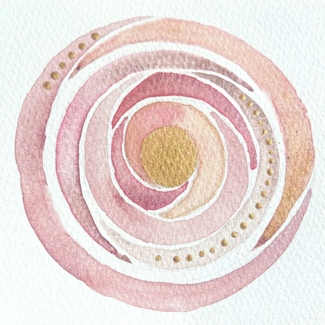 Loving Kindness Made with Crushed Fuschite Jasper and Bronzite