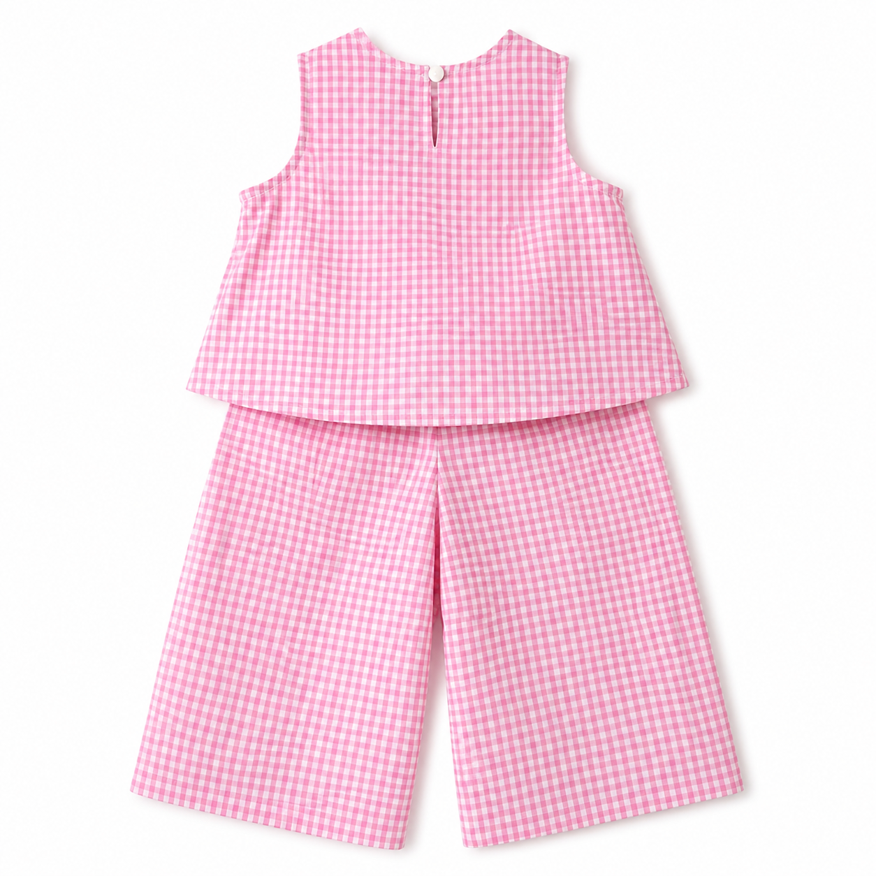 Pink Gingham Bow Top & Pants Set
