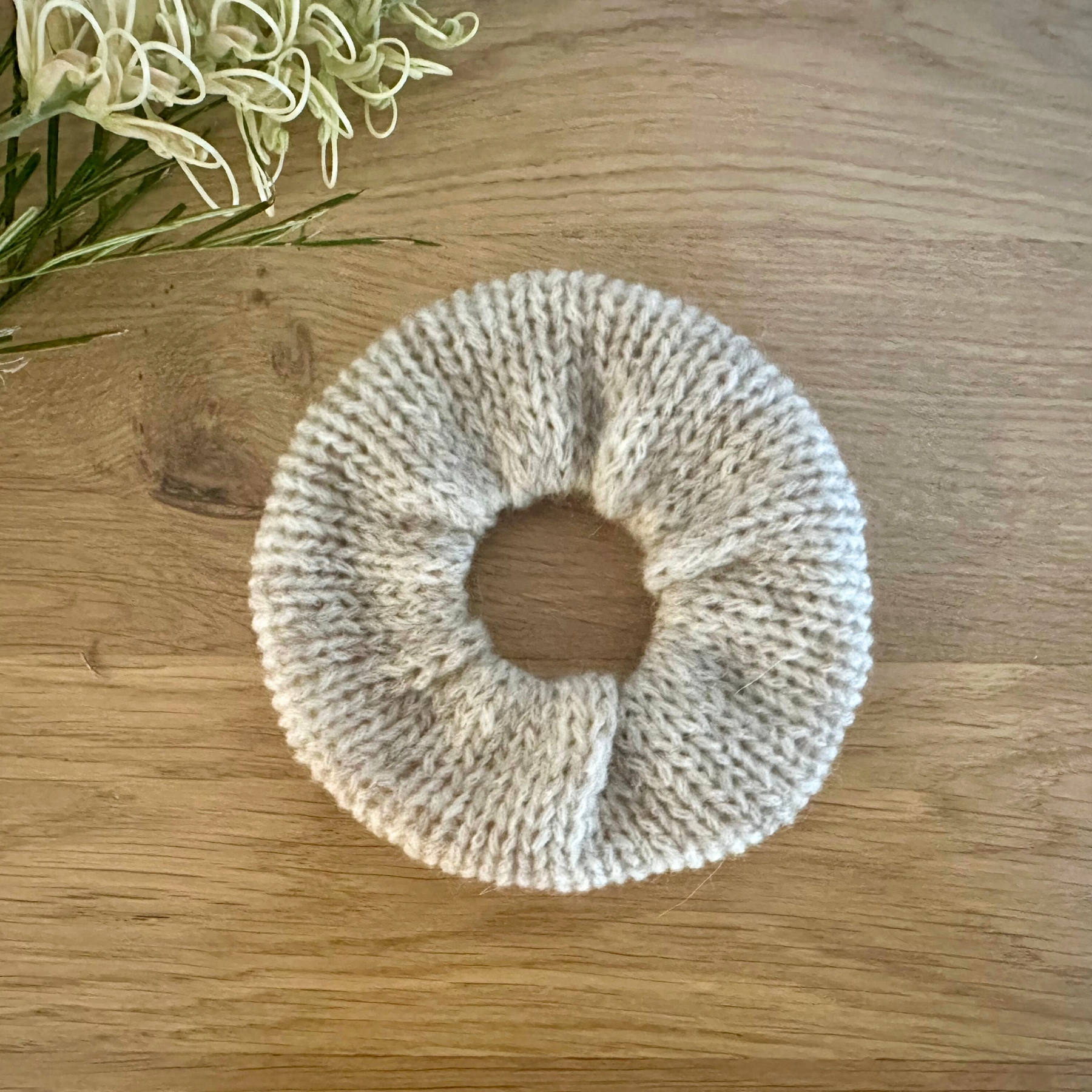 Mini knit scrunchie set of three