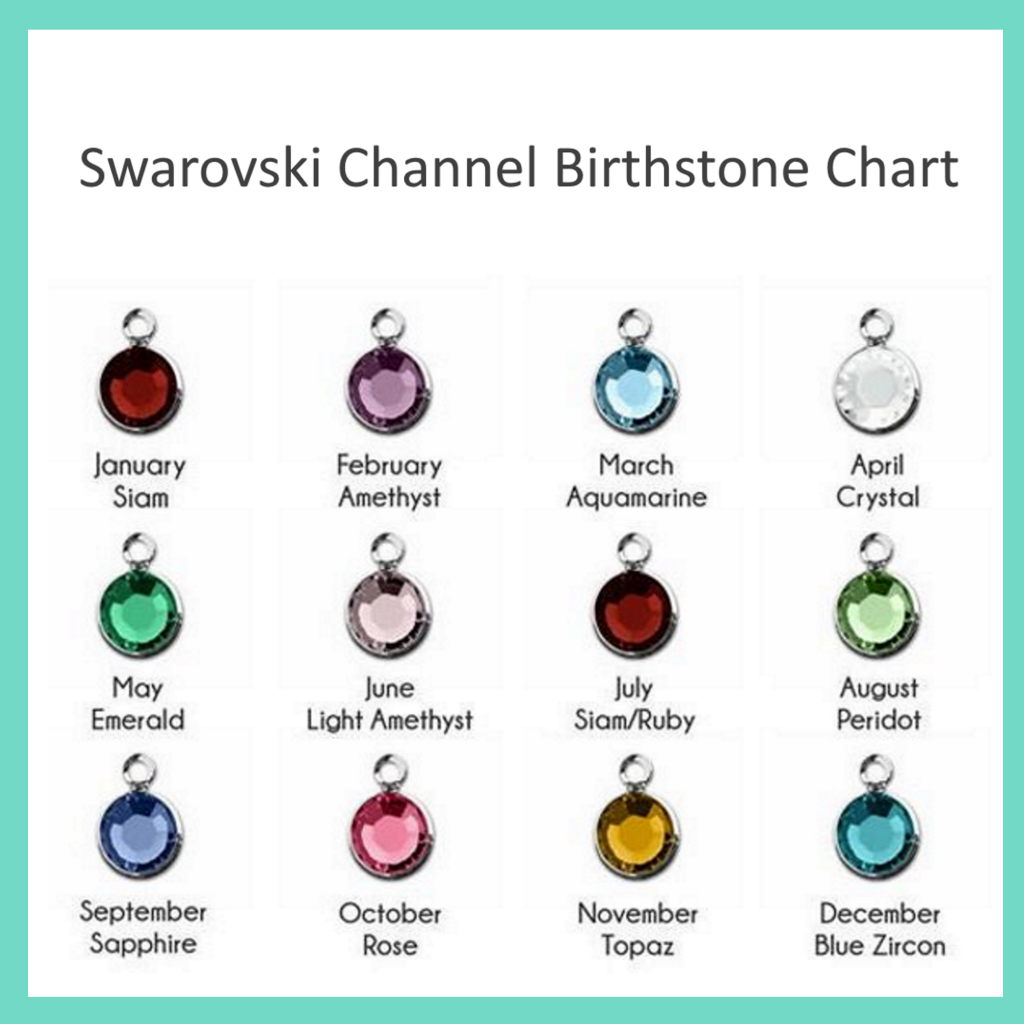 Sterling Silver Birthstone  Necklace Choose Your Birth Month