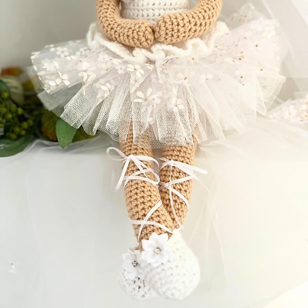 Crochet Bunny Doll, Crochet Ballerina Soft Doll