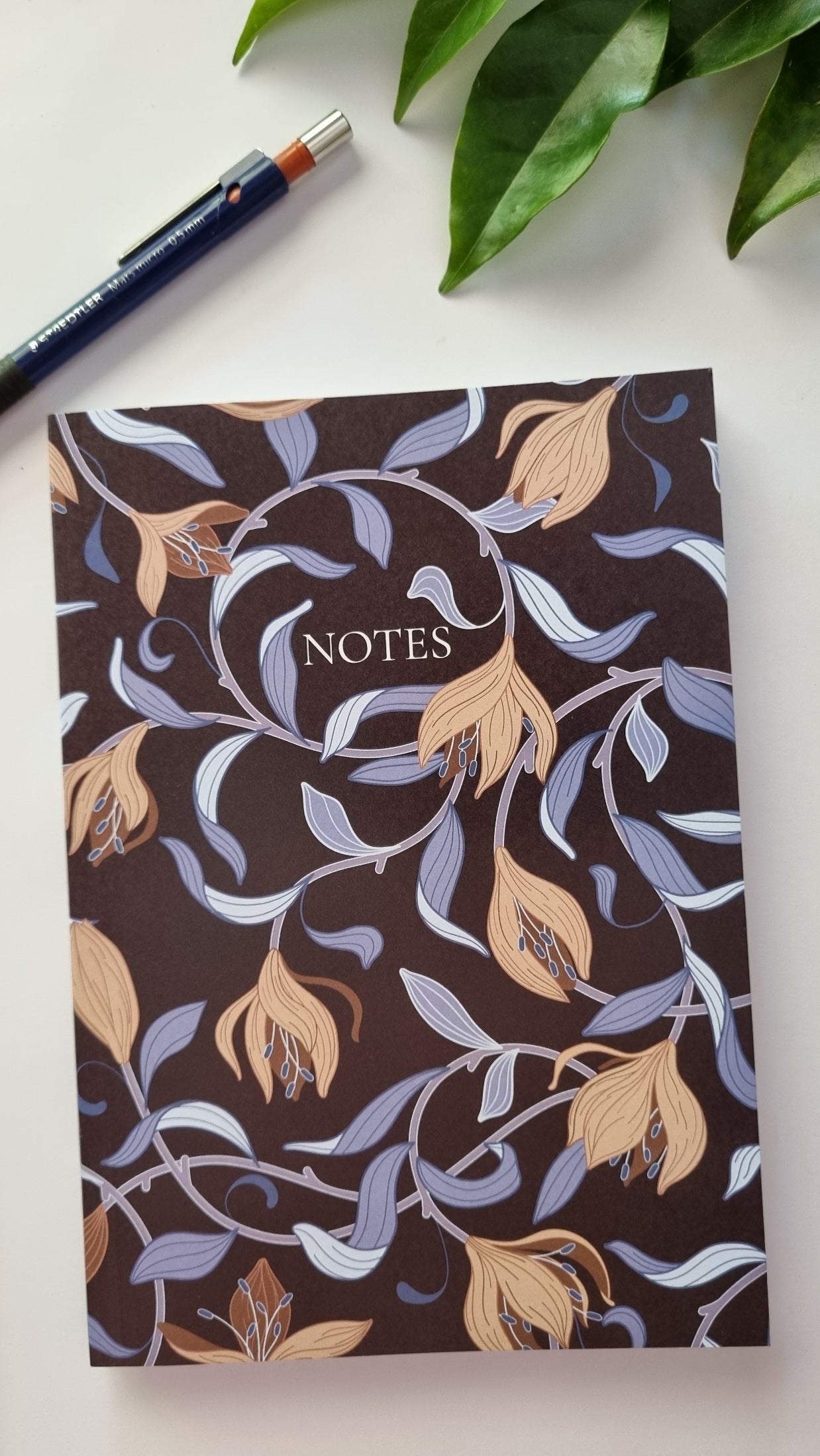William Morris Inspired 76 Page A5 Lined Notebook