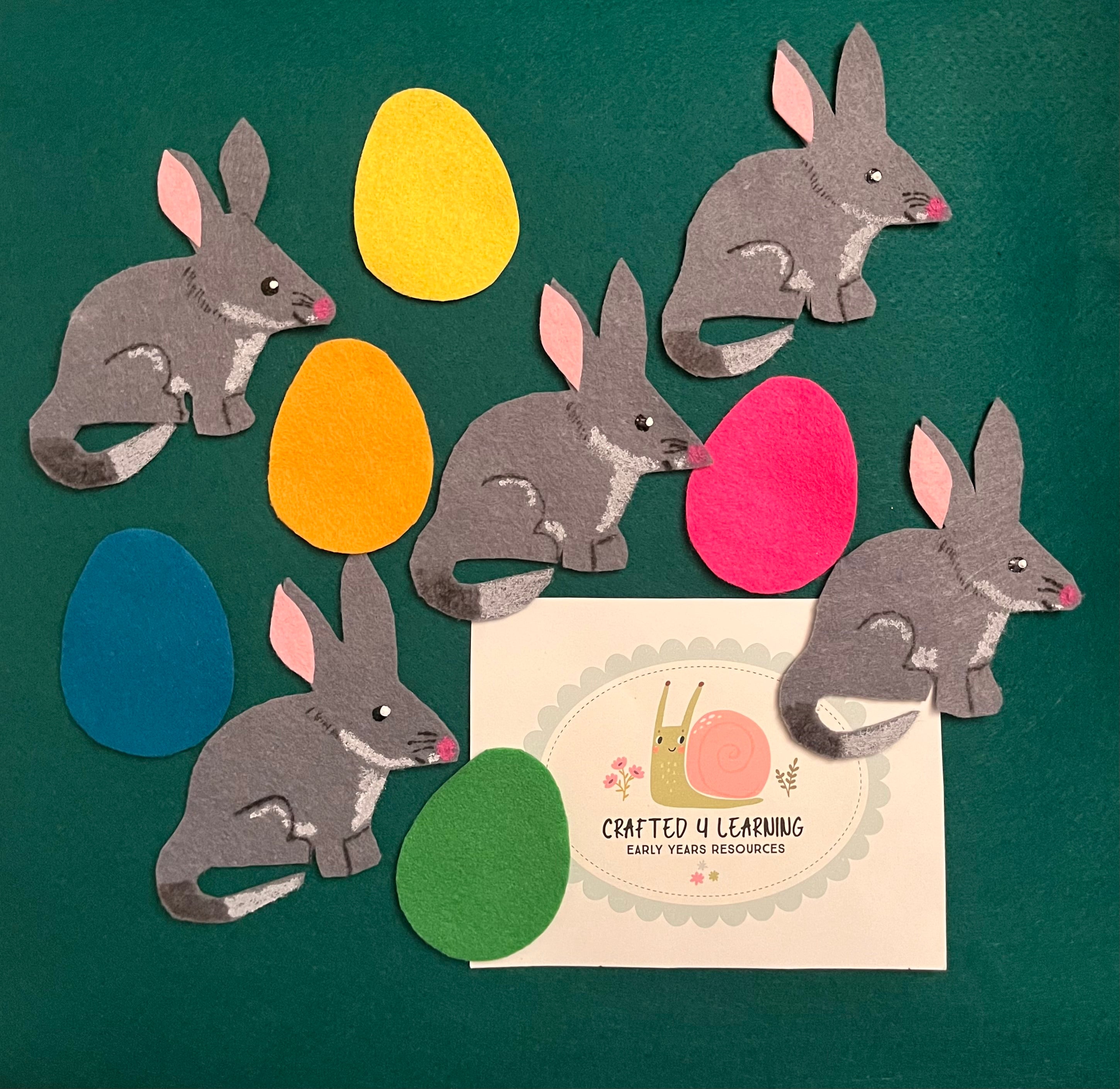 5 Little Bilbies - Easter Felt Board Set