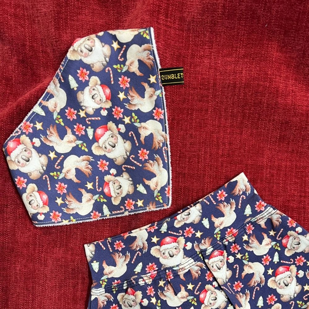 Santa Koalas | Sizes NB, 000, 0, | Handmade Baby Pants by Dumbleton Duds | FREE Postage $50+