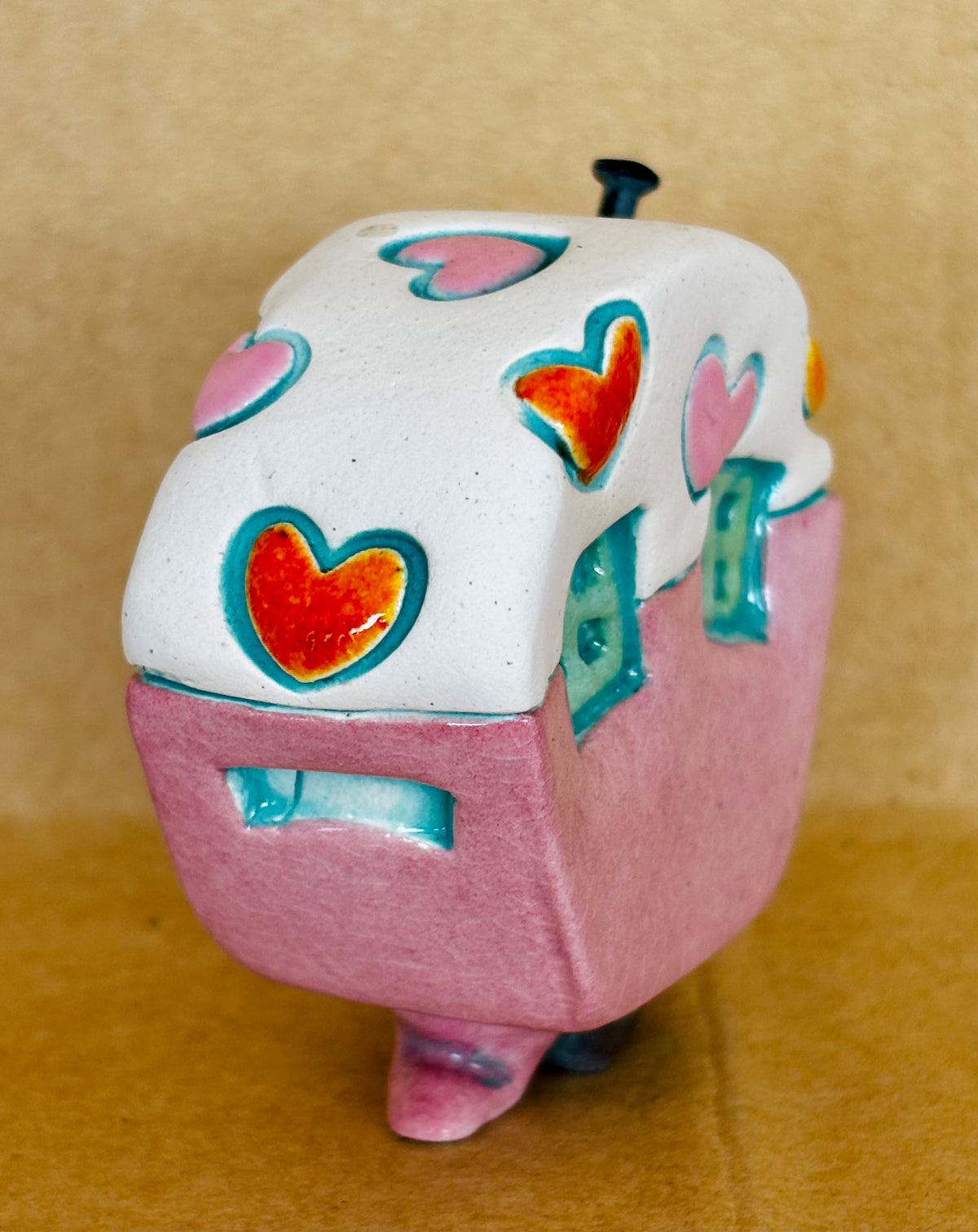Small Retro Collectable Ceramic Caravan 6