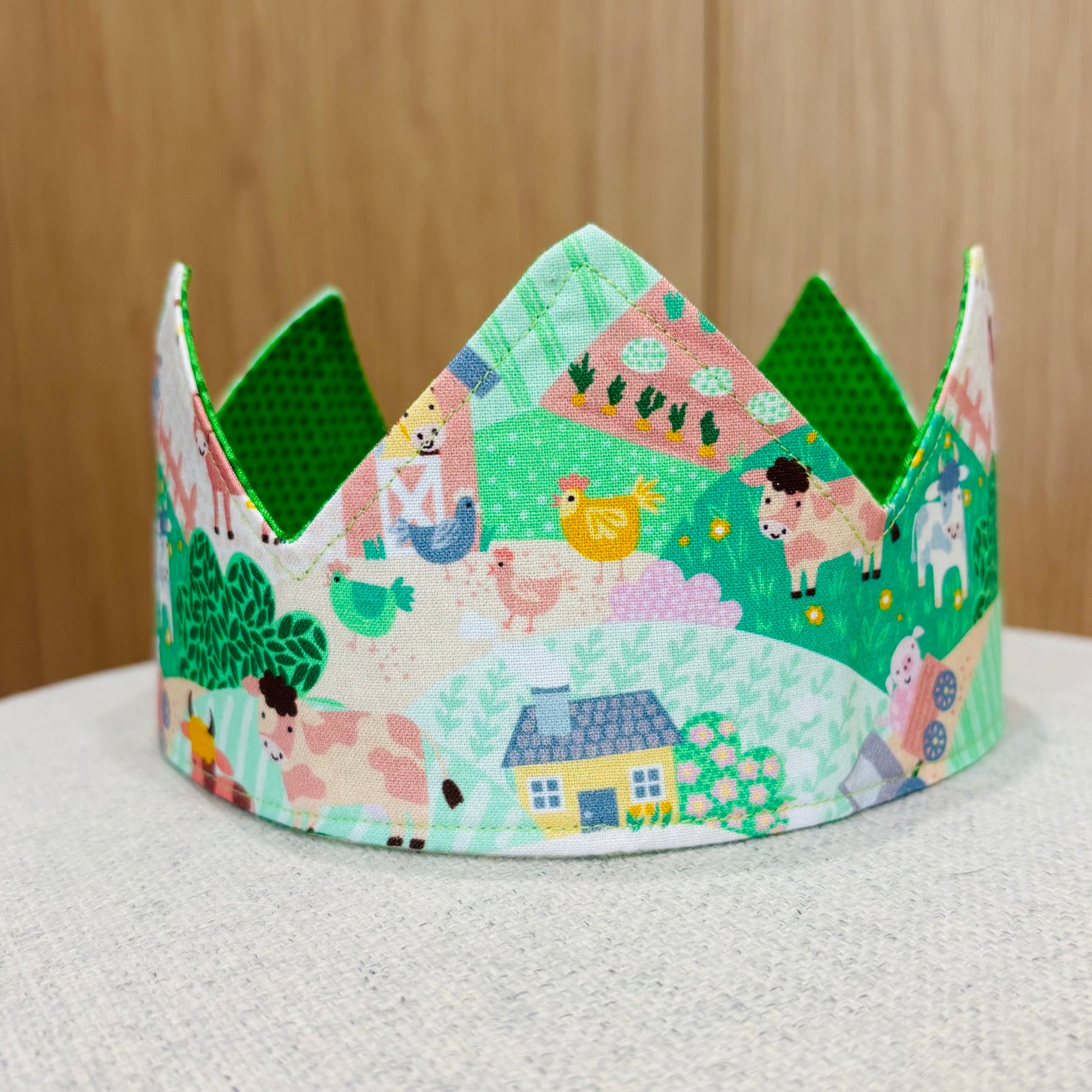 Reversible Fabric Crown | Handmade Dress-Up Crown | Adjustable Children's Crown