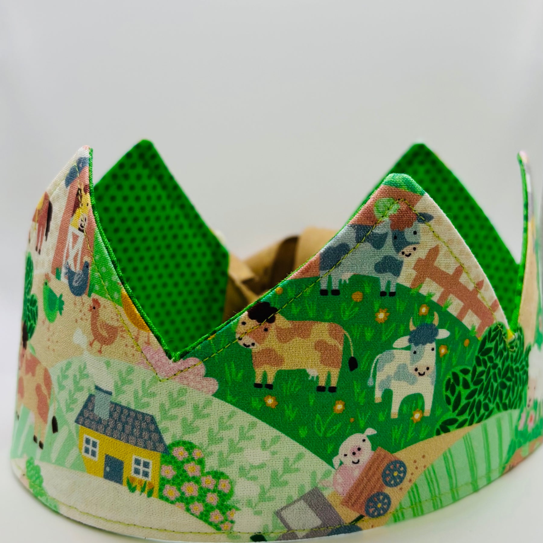 Reversible Fabric Crown | Handmade Dress-Up Crown | Adjustable Children's Crown