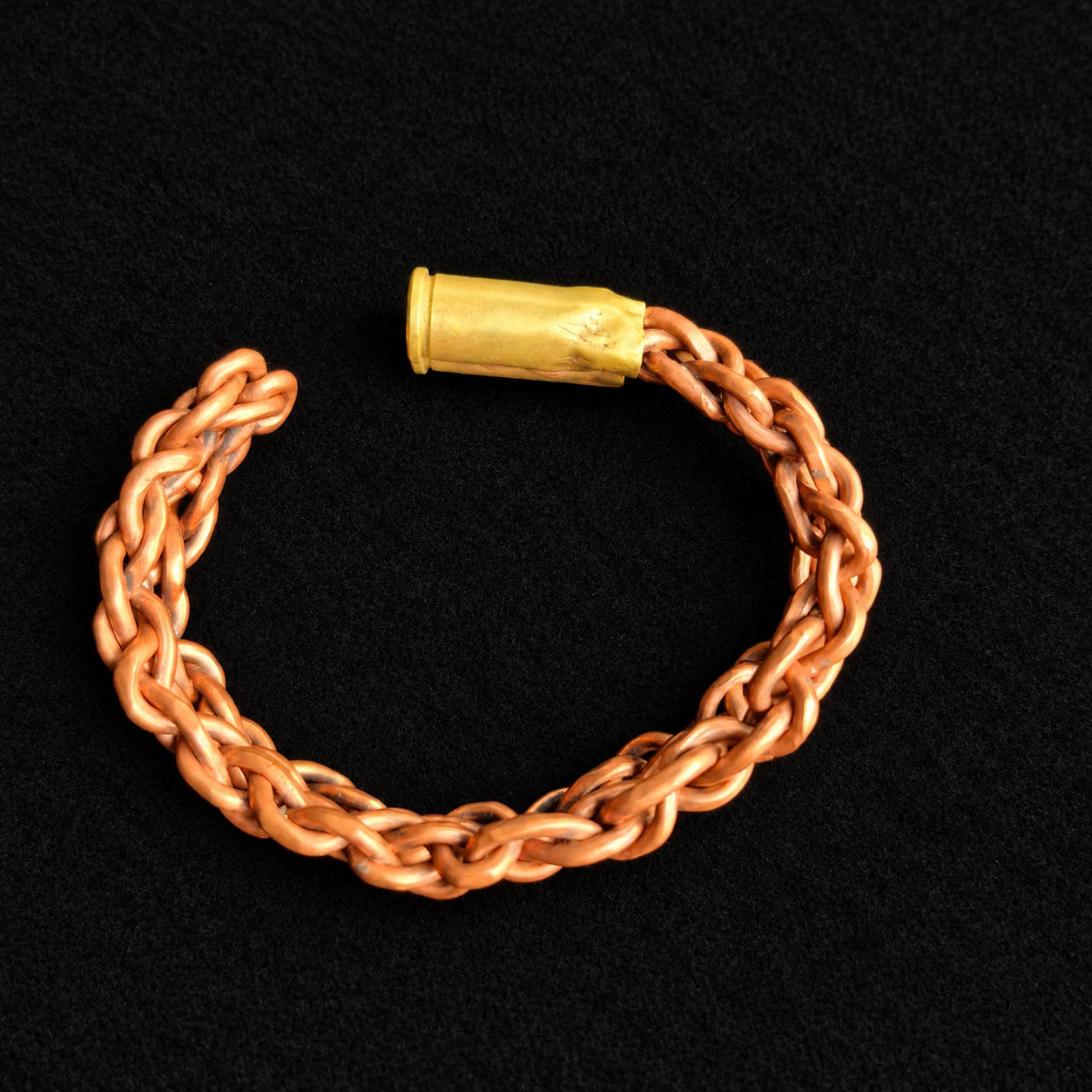 Handmade Interlinked Copper Chain Bracelet B029