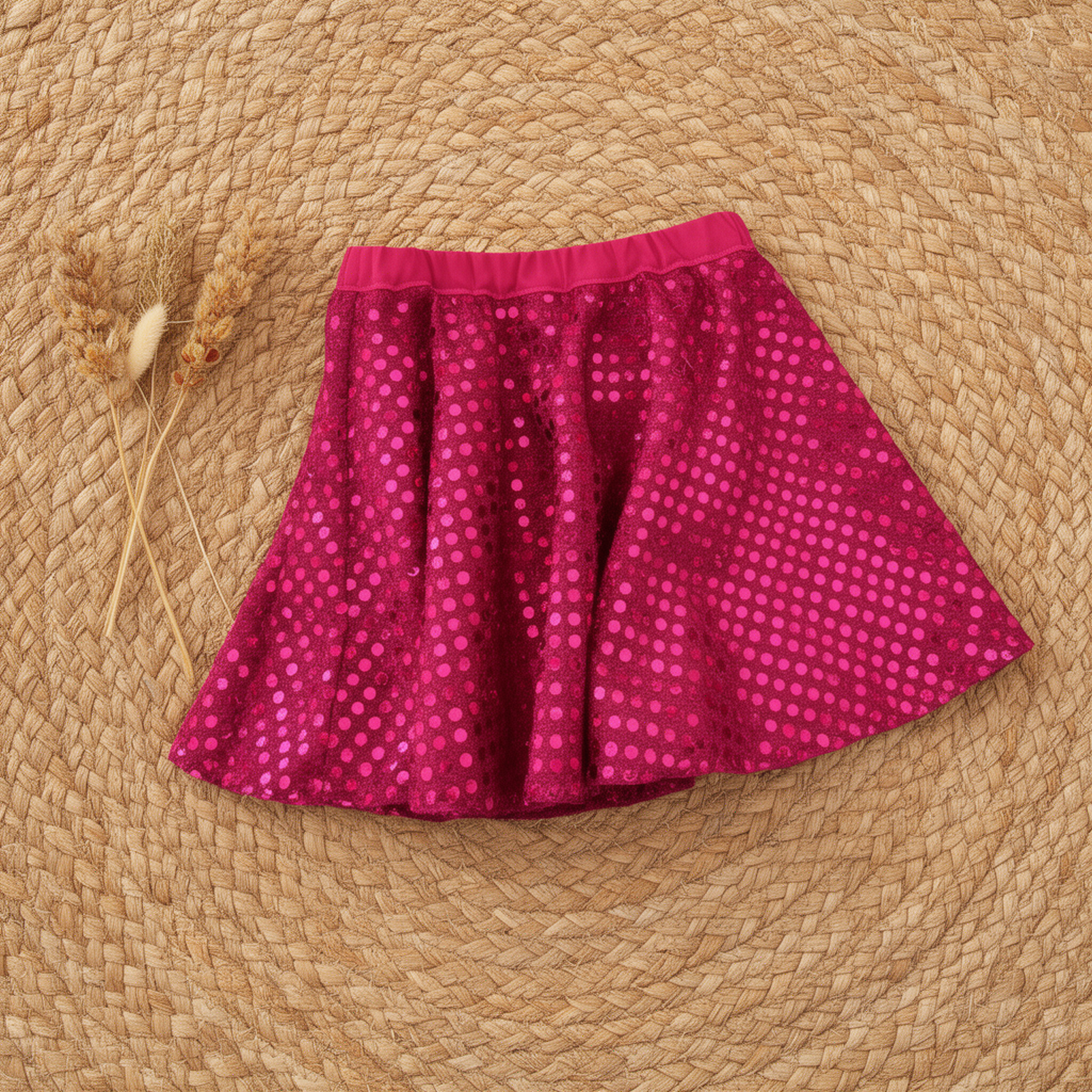 Pink sparkle sequin skirt