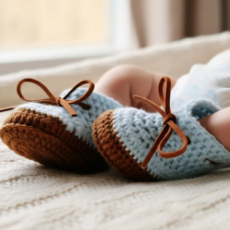 Baby Booties | Duck Egg Blue | Newborn | Crochet | Knit | Shoes | Socks