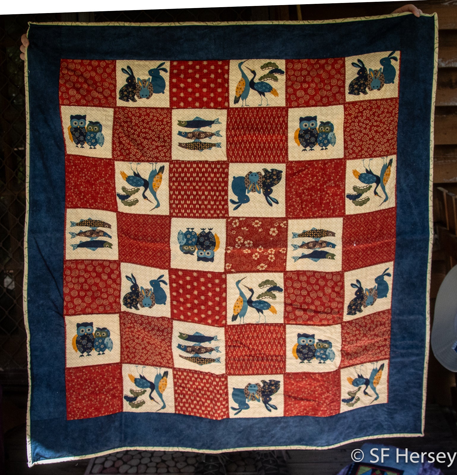 Japanese-inspired Lap Quilt or Play Mat