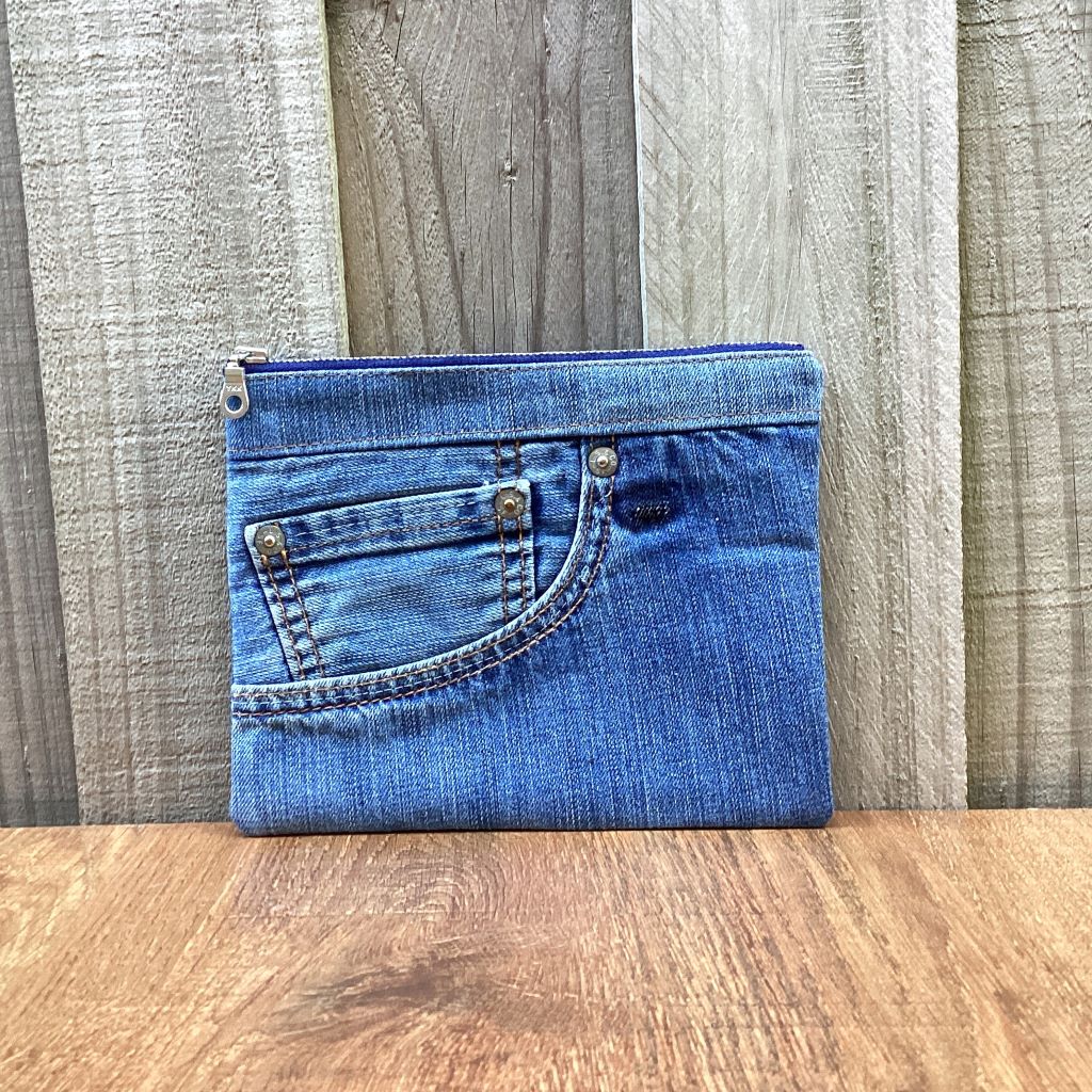 Handmade Upcycled Denim Purse – Jeans Pocket