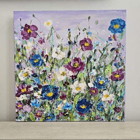 In Full Bloom - Original Artwork 35.5 x 35.5 x 3.5cm, Acrylic