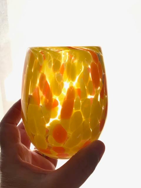 Renee Orange & Yellow Pattern Glass - Poured to Order