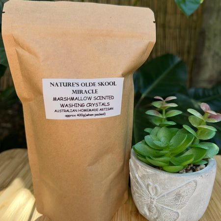 Handmade Washing Crystals | Marshmallow Fragrance | Natural Fabric Softener Alternative