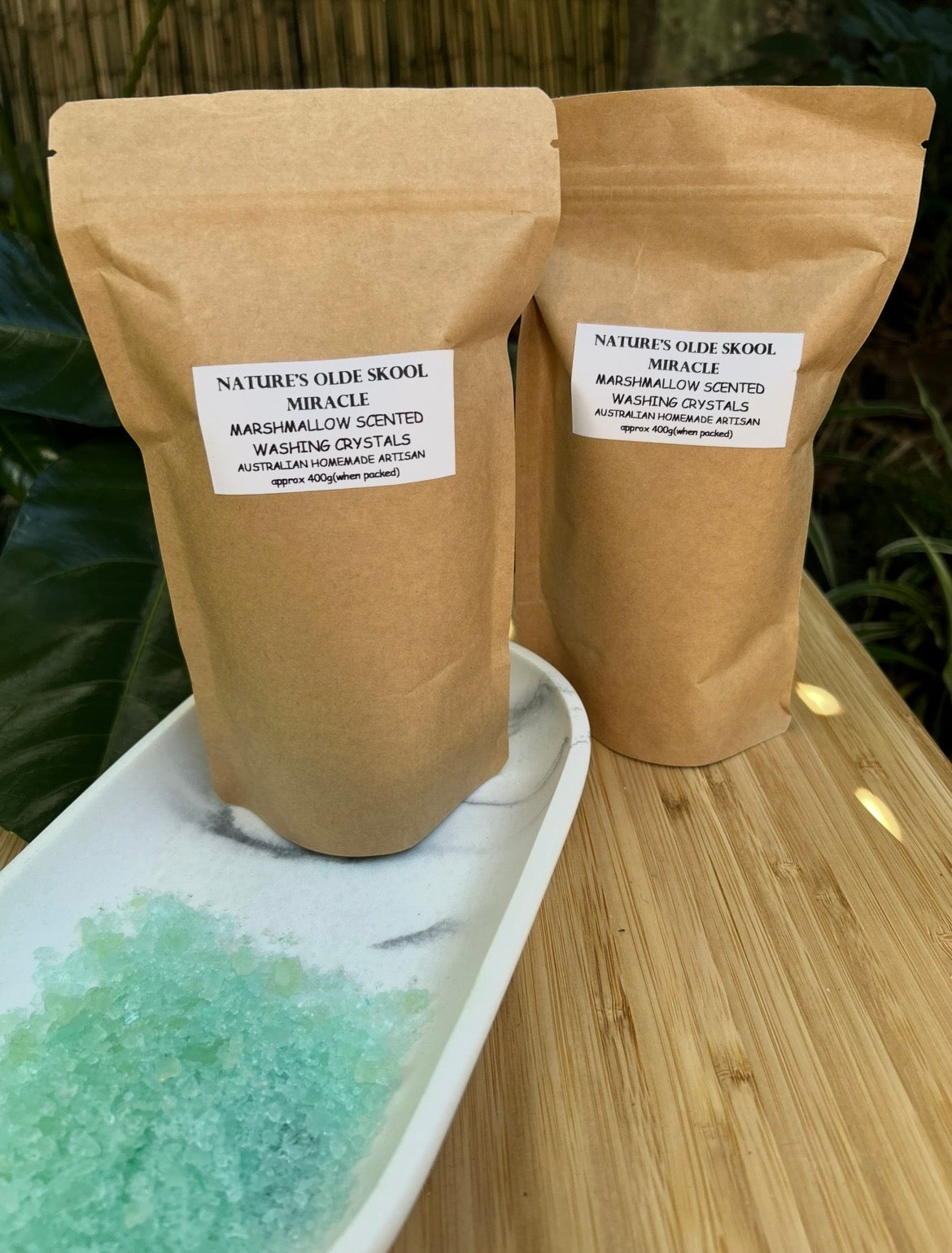 Handmade Washing Crystals | Marshmallow Fragrance | Natural Fabric Softener Alternative