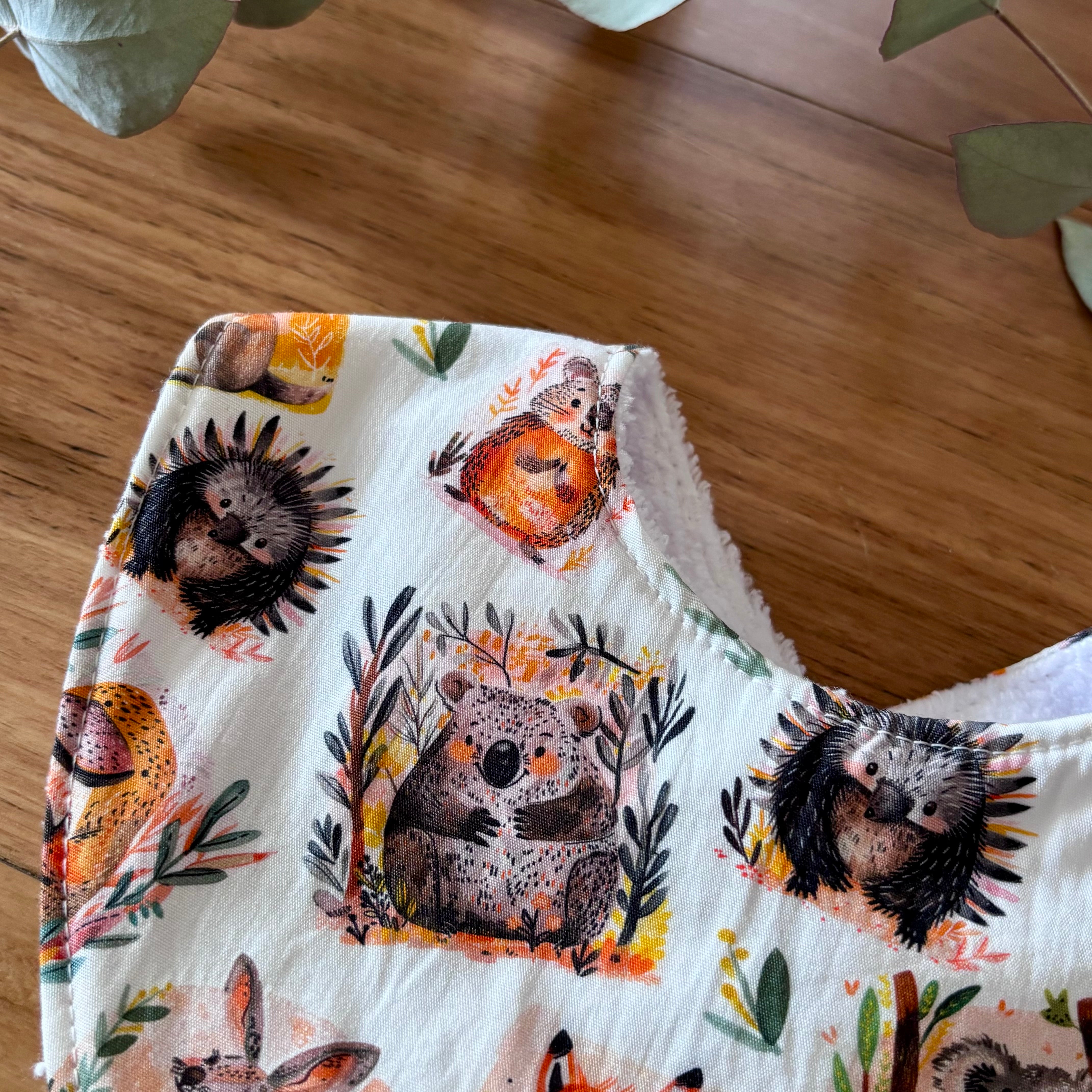 Baby Bib and Burp Cloth Set | Aussie Animal Mix | Ready to Ship