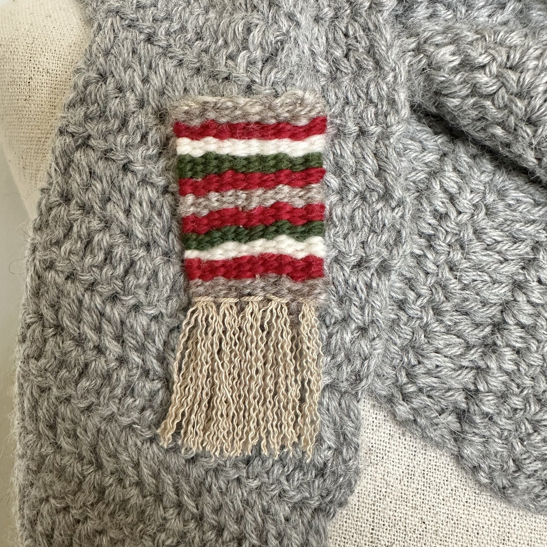 Christmas In July Collection - Handwoven Brooch