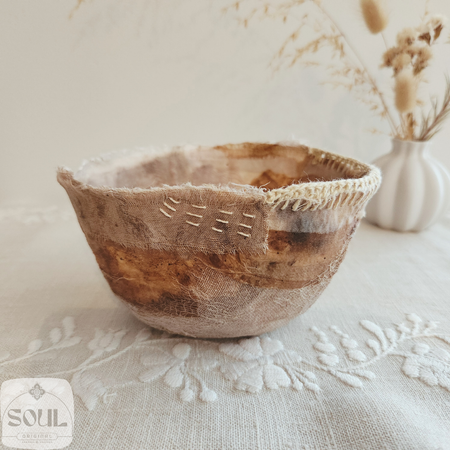 Textile Art Bowl – Natural & Earthy (7)