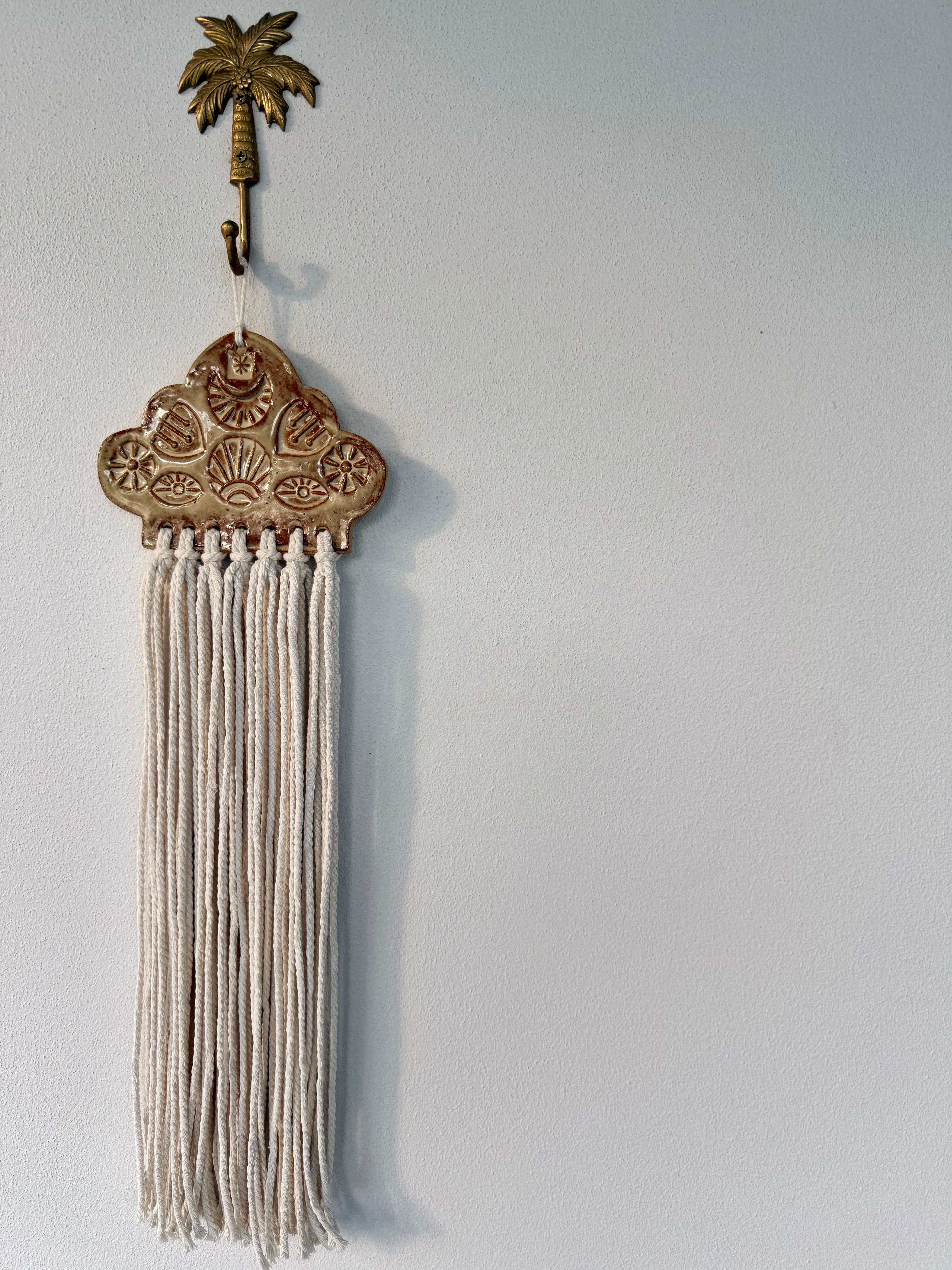Stamped Ceramic Wall Art Piece