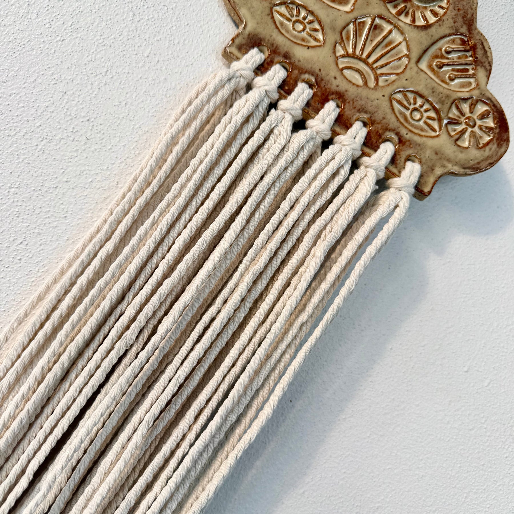 Stamped Ceramic Wall Art Piece