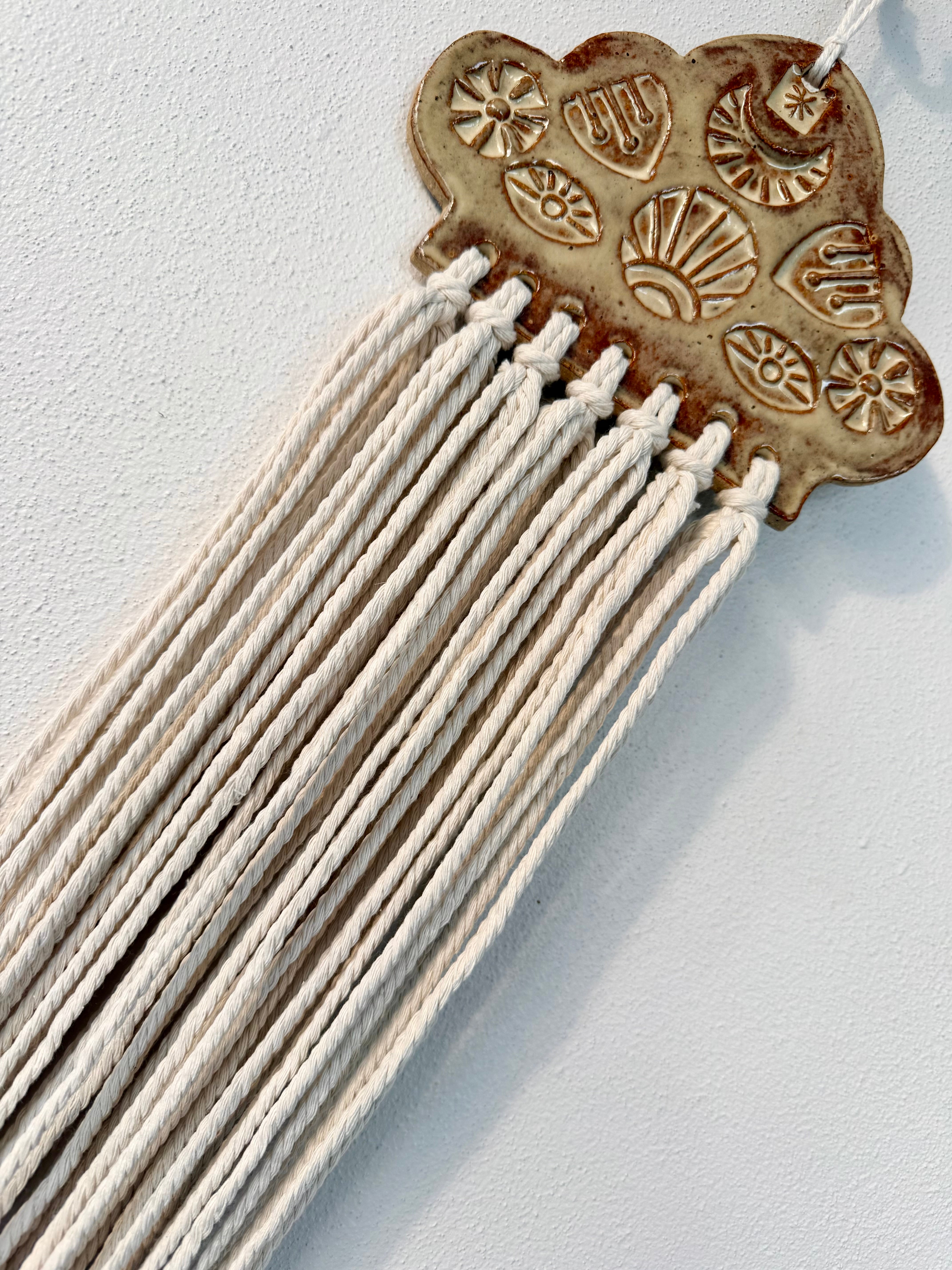 Stamped Ceramic Wall Art Piece