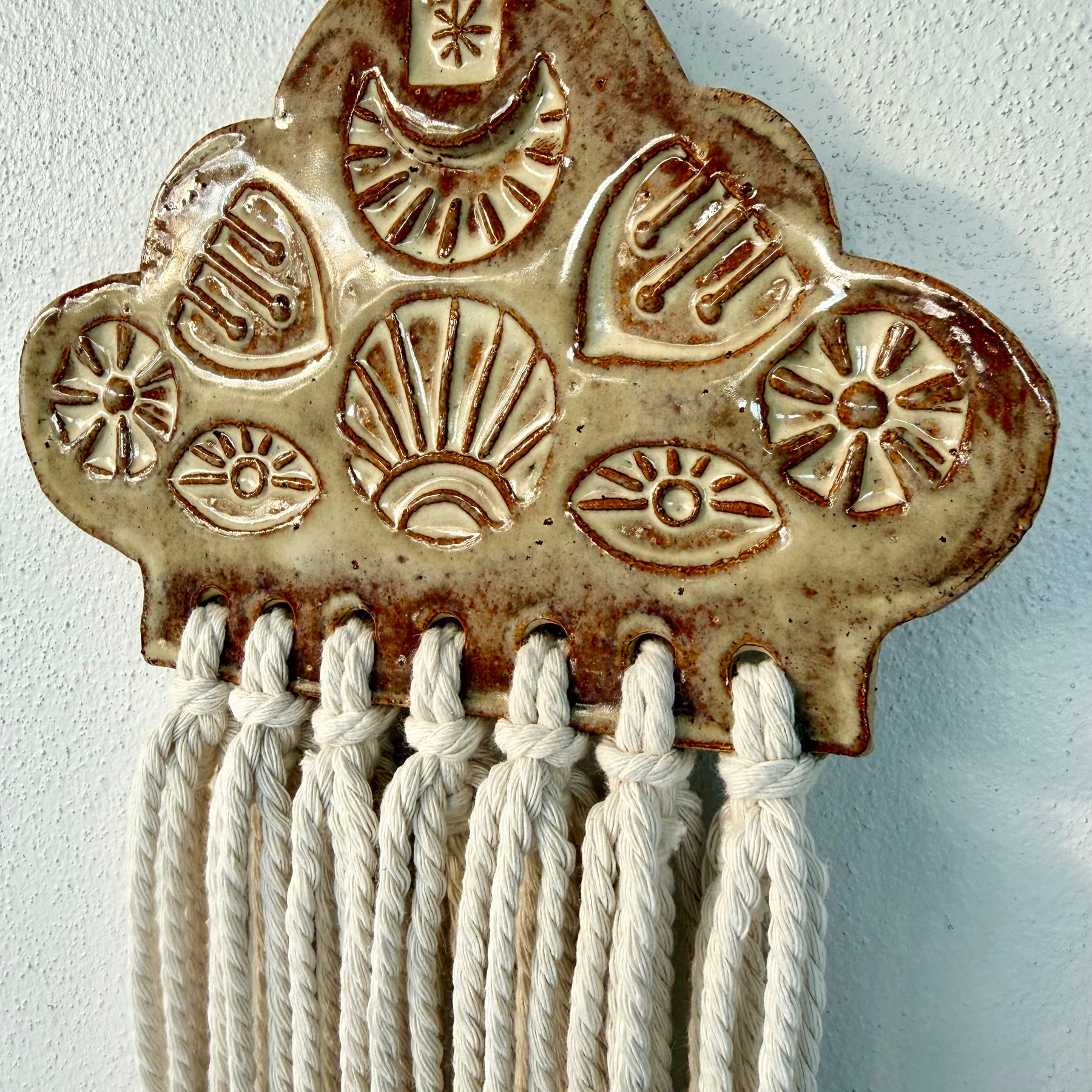 Stamped Ceramic Wall Art Piece