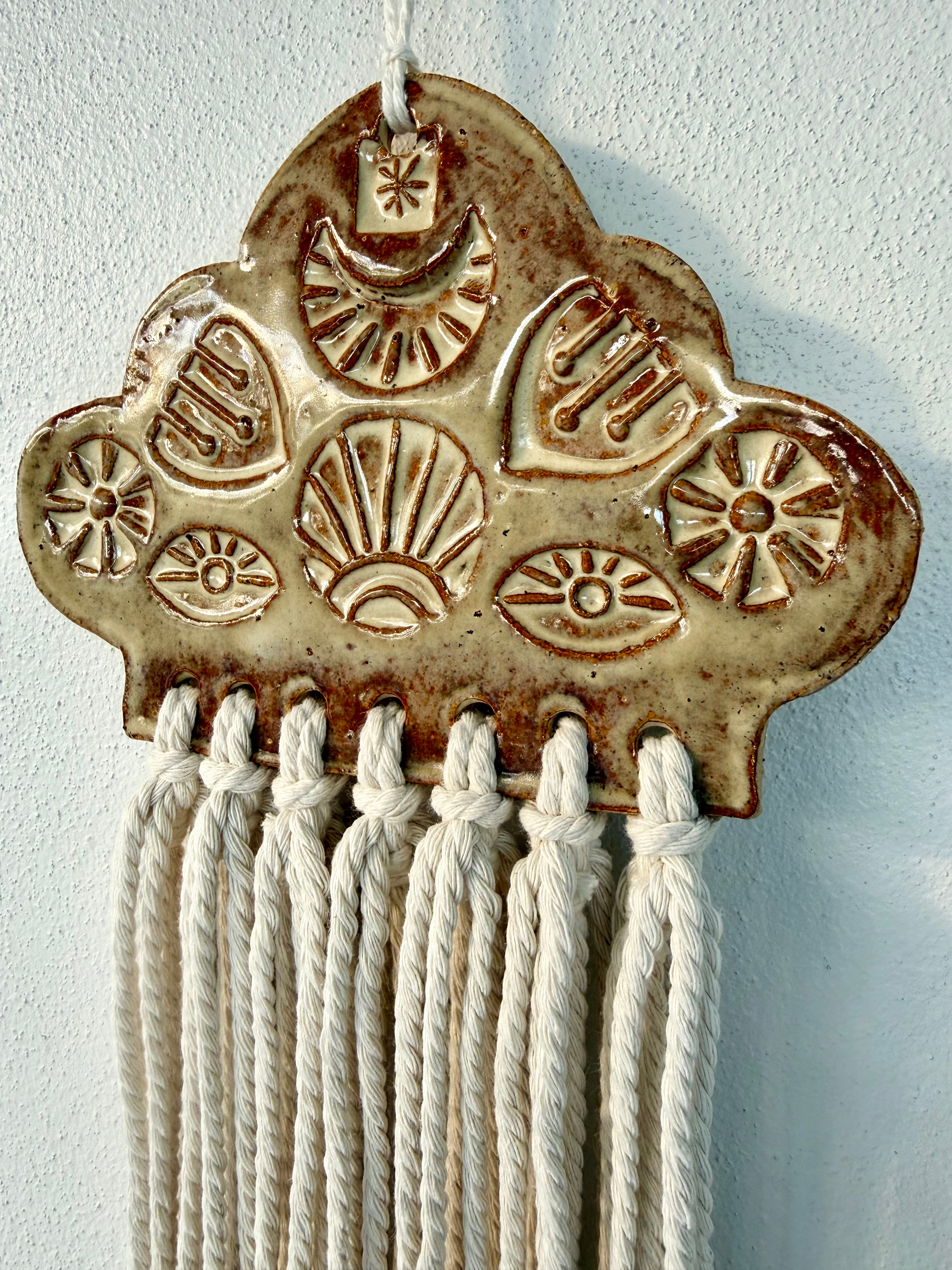 Stamped Ceramic Wall Art Piece