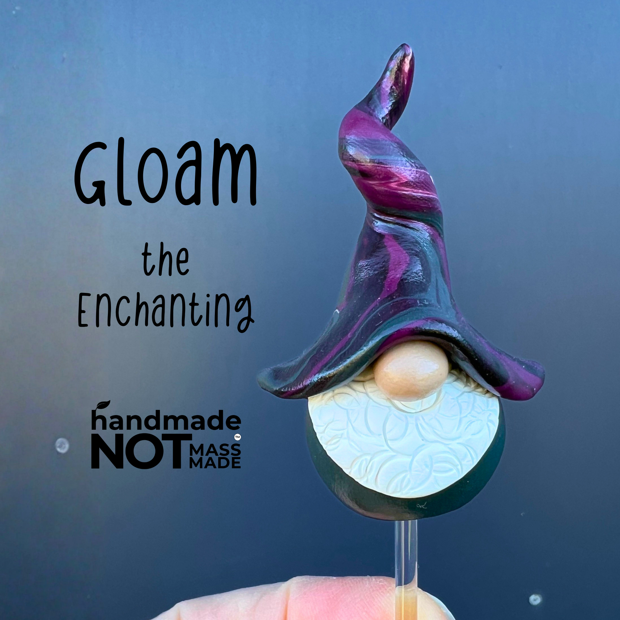 Whimsical polymer clay gnome trio - Mizzle, Whimple & Gloam