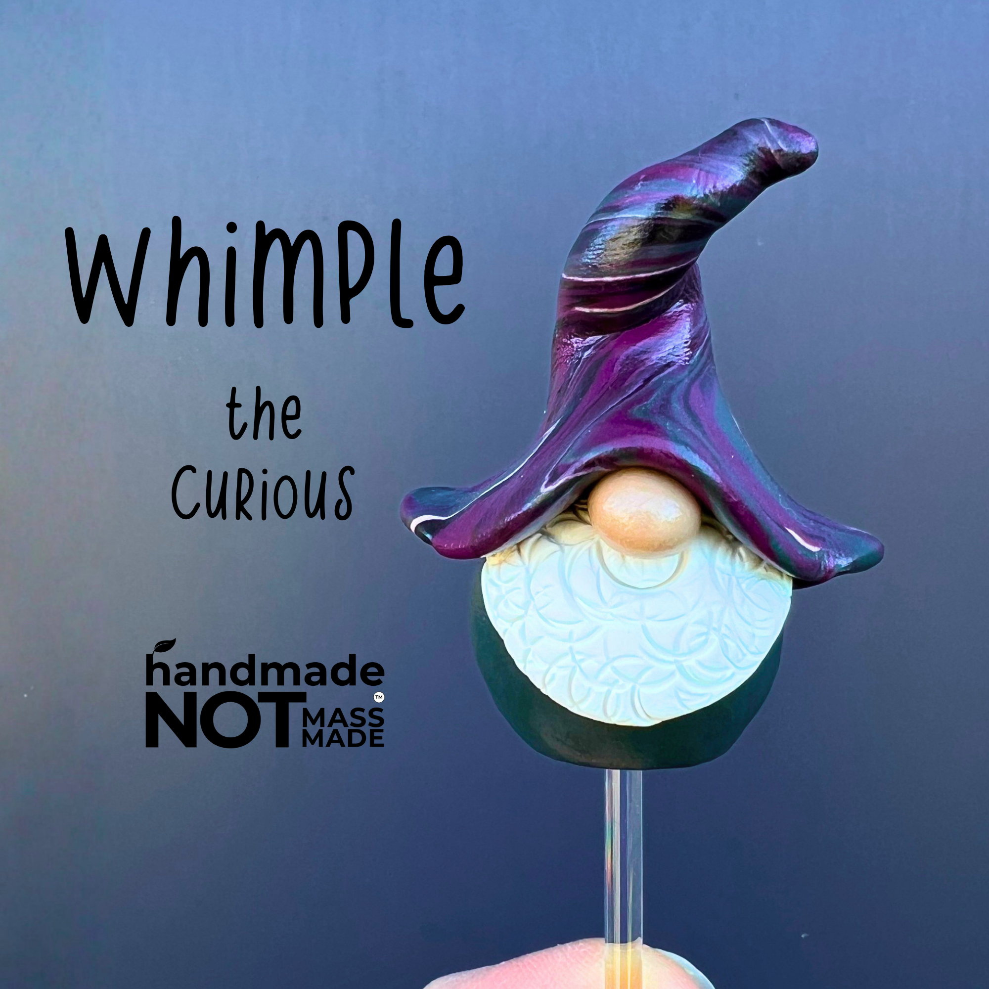 Whimsical polymer clay gnome trio - Mizzle, Whimple & Gloam