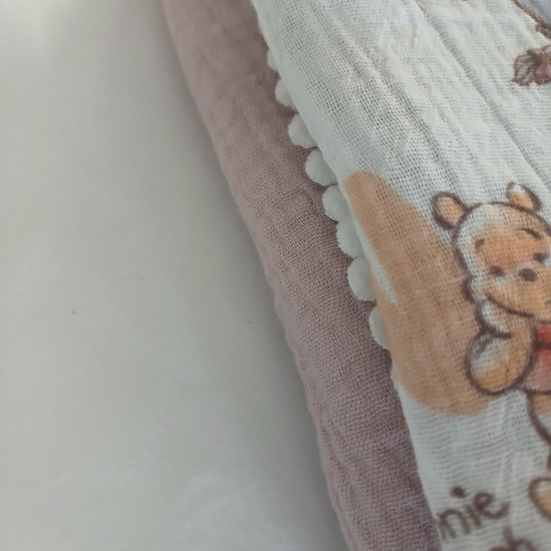 Handmade Double Gauze Dummy Comforter Set of 2 - 35x31cm with Beechwood Teething Ring - Dusty Pink