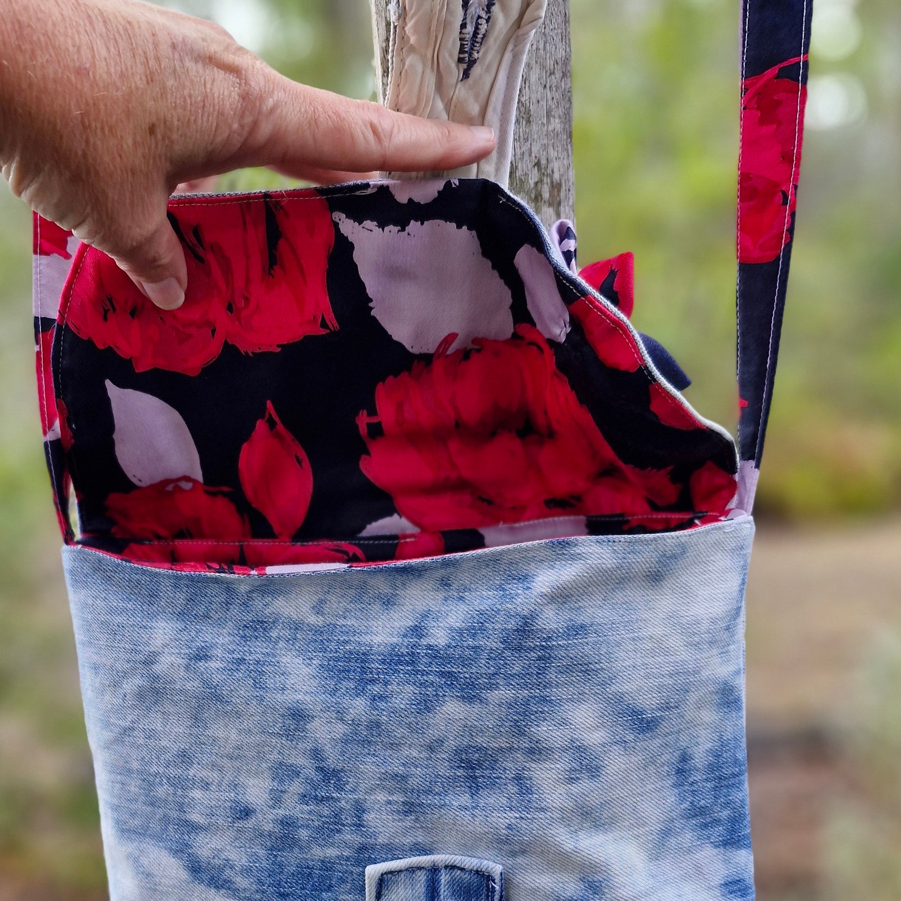 Upcycled Crossbody Bag / Eco Friendly One of a kind