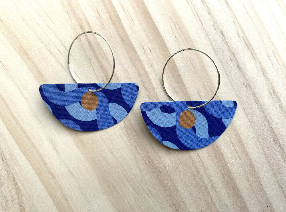 Road Less Travelled recycled metal semi-circle earrings