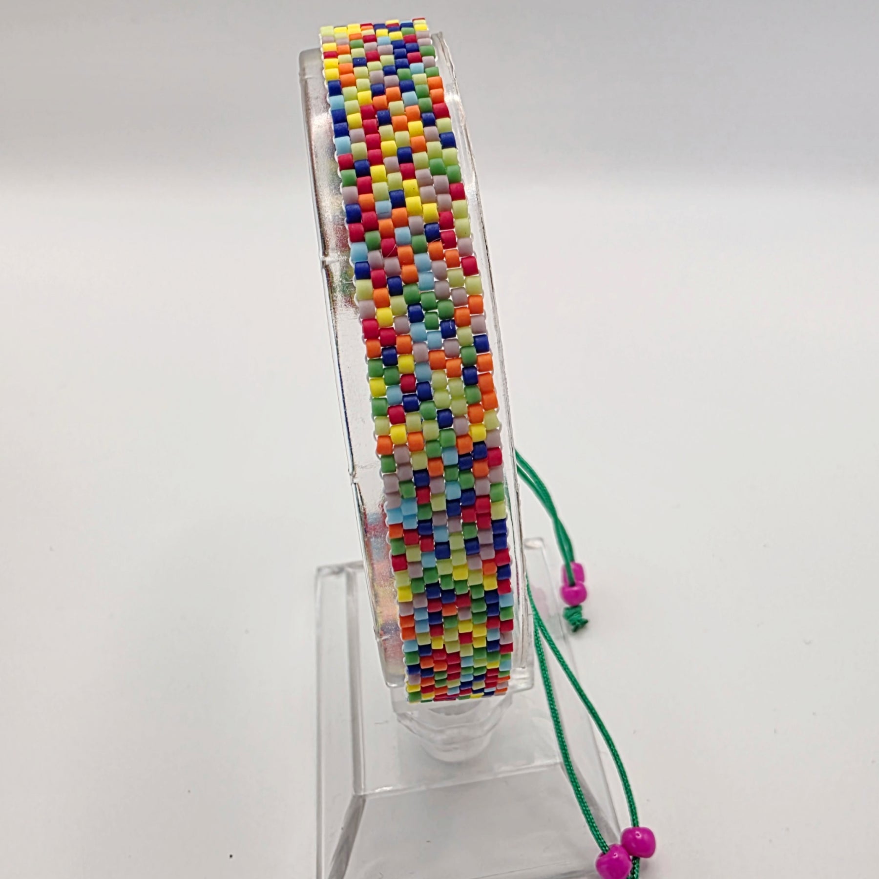 CONFETTI. Handwoven, Adjustable, OSFA, Bracelet