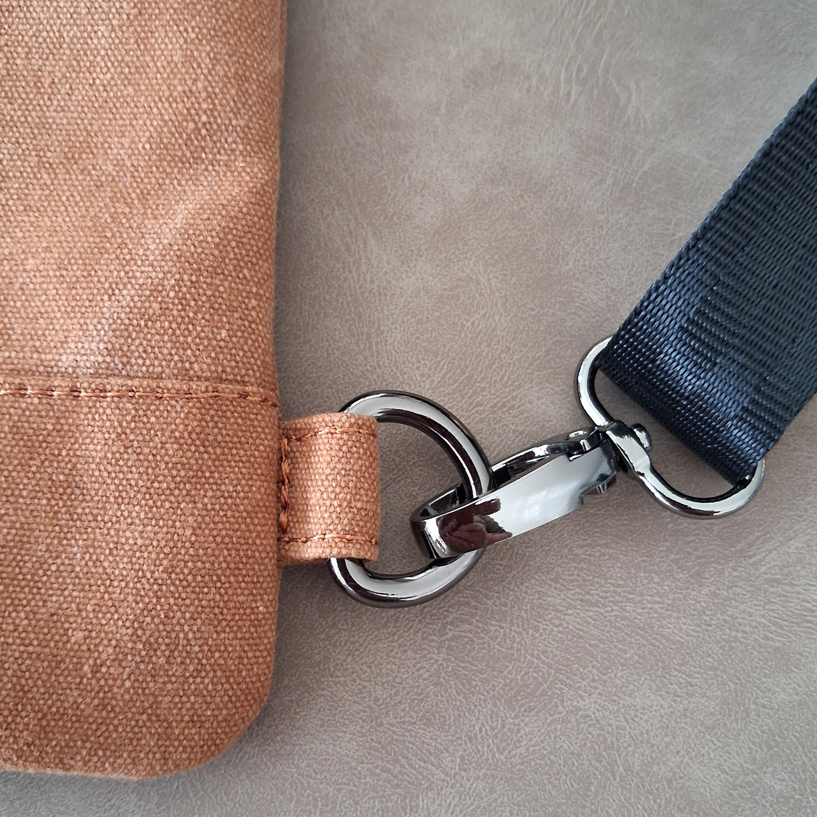 Crossbody Sling – Mini Traveller - Tan Stonewashed Canvas