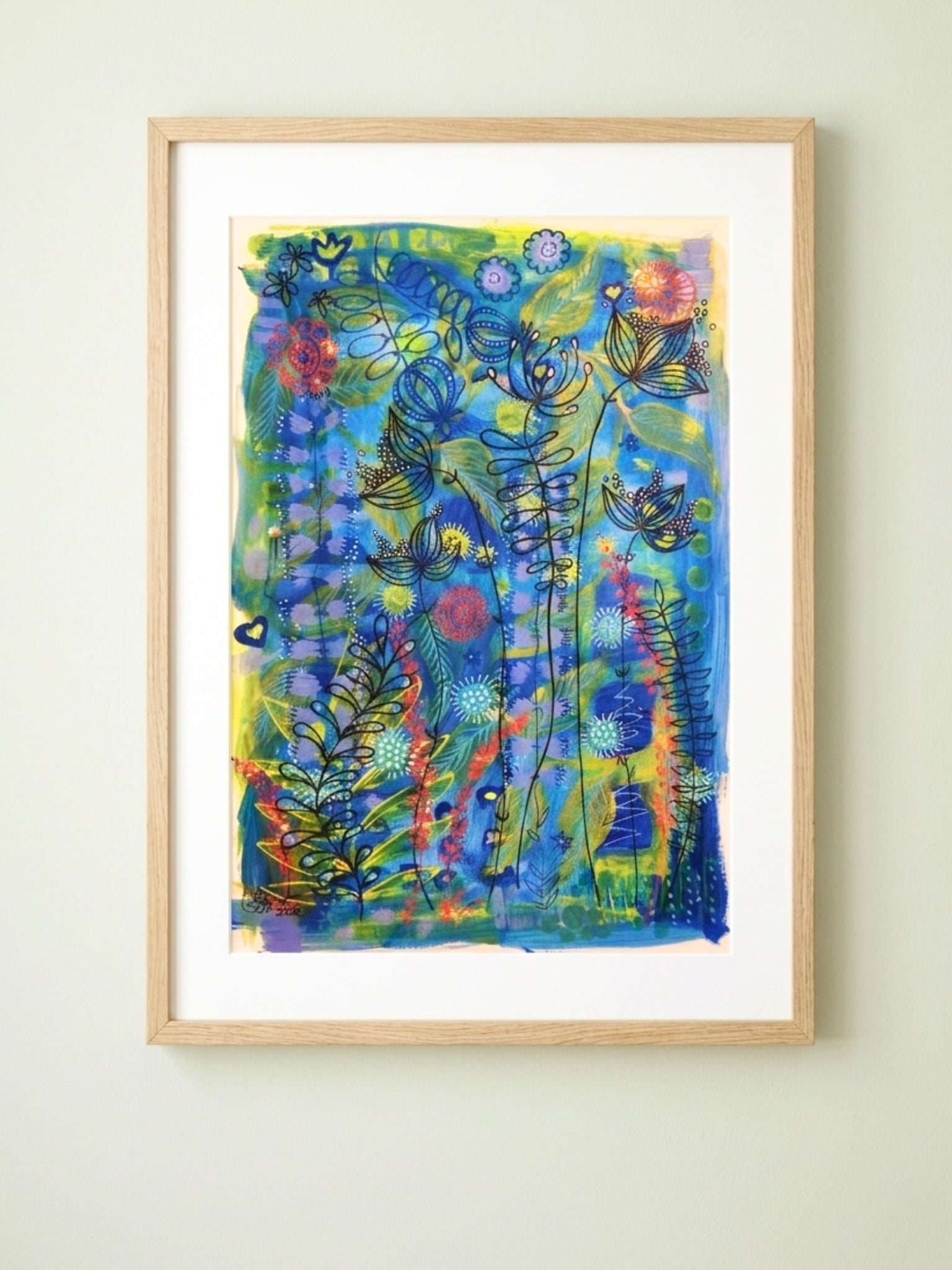 Original Hand Painted Artwork: The Sapphire Garden
