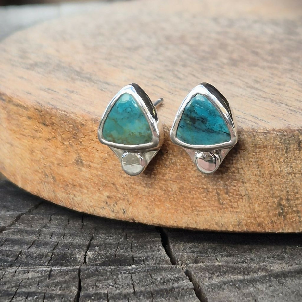 Turquoise Trilliam Studs 4a2