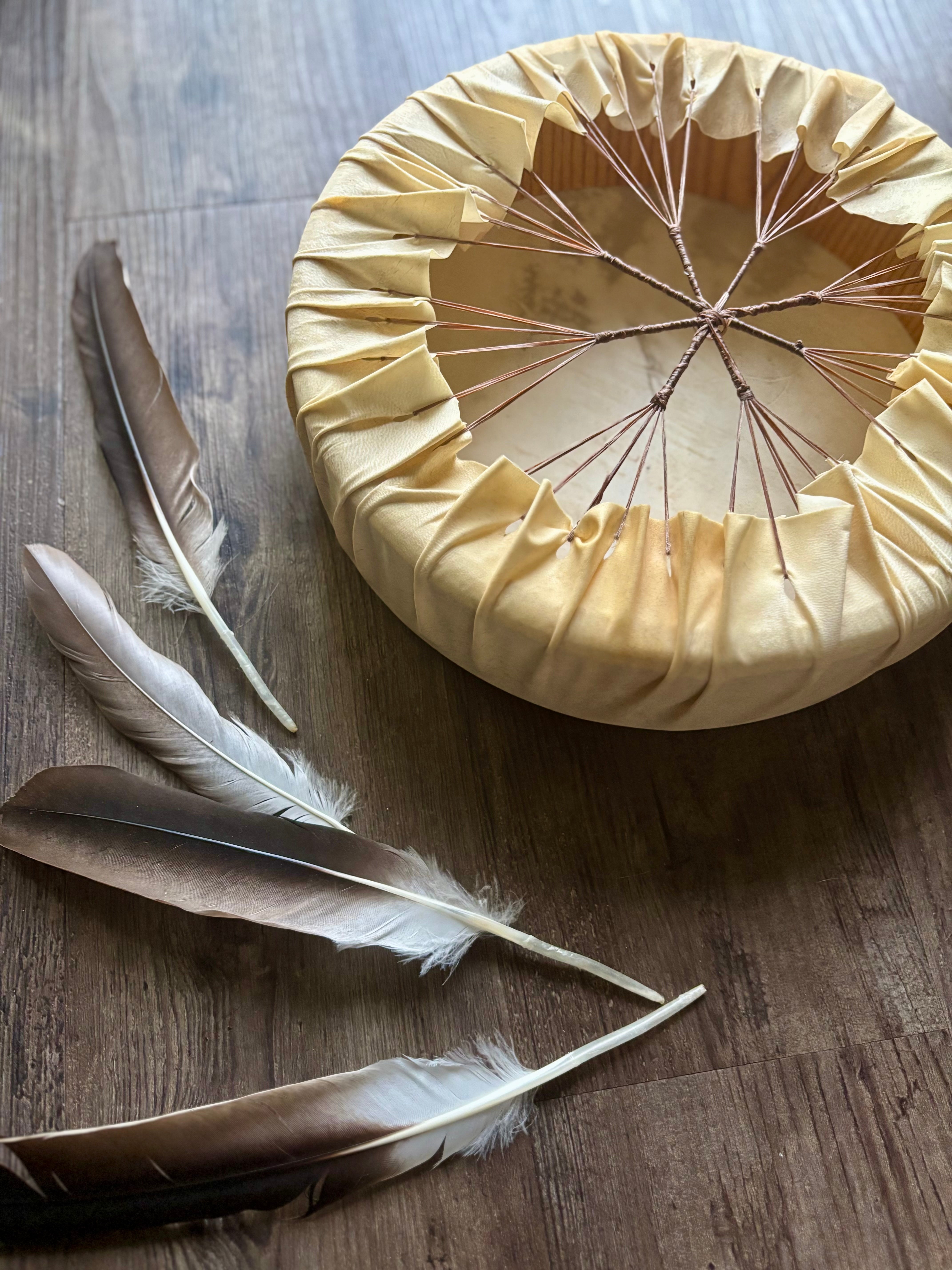 Handcrafted Shamanic Drum- Goat 14” whale spirit!