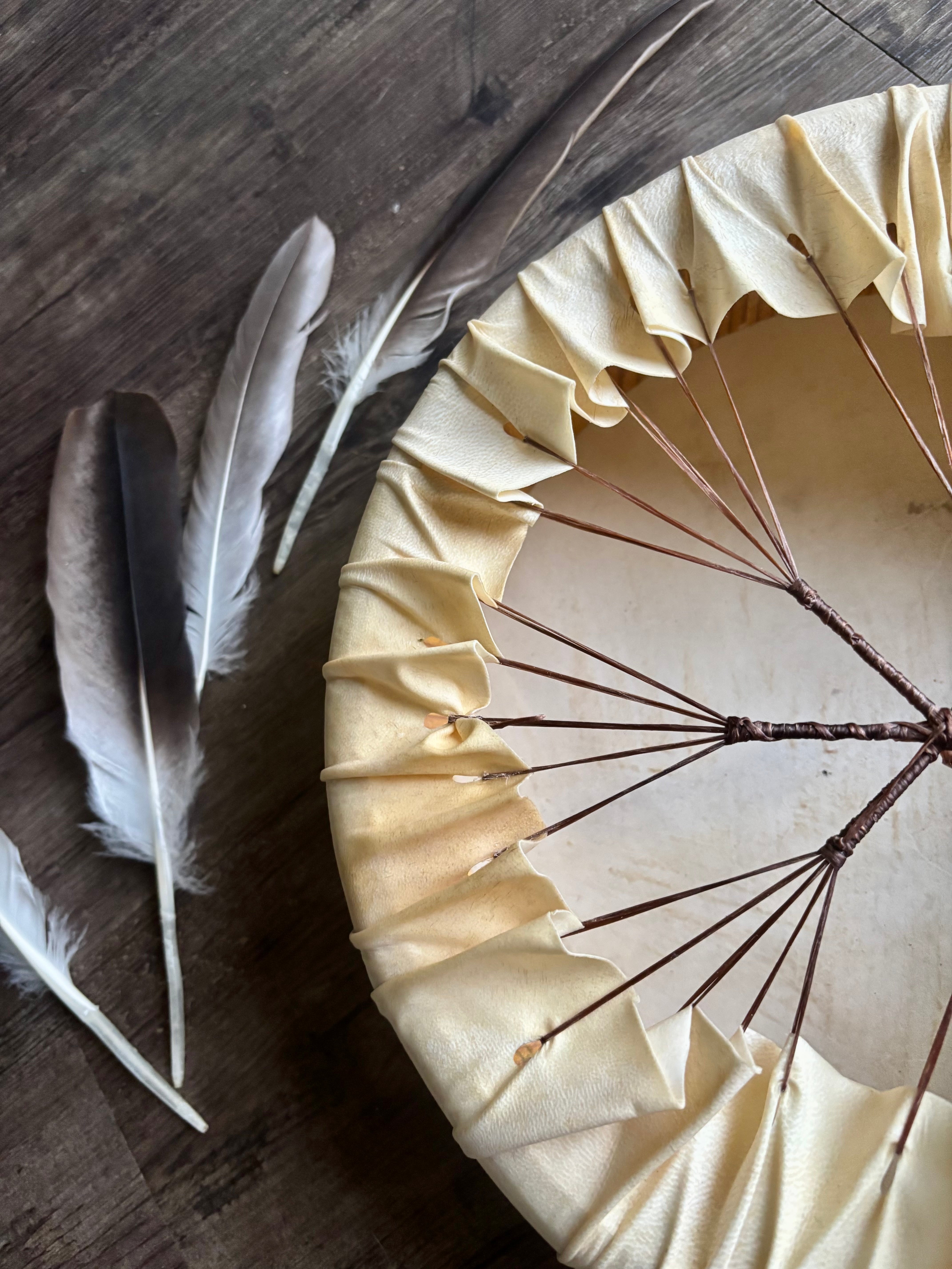 Handcrafted Shamanic Drum- Goat 14” whale spirit!