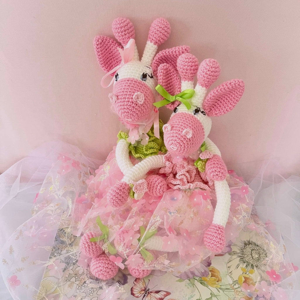 Handmade Crochet Giraffes, Sister Crochet Giraffes