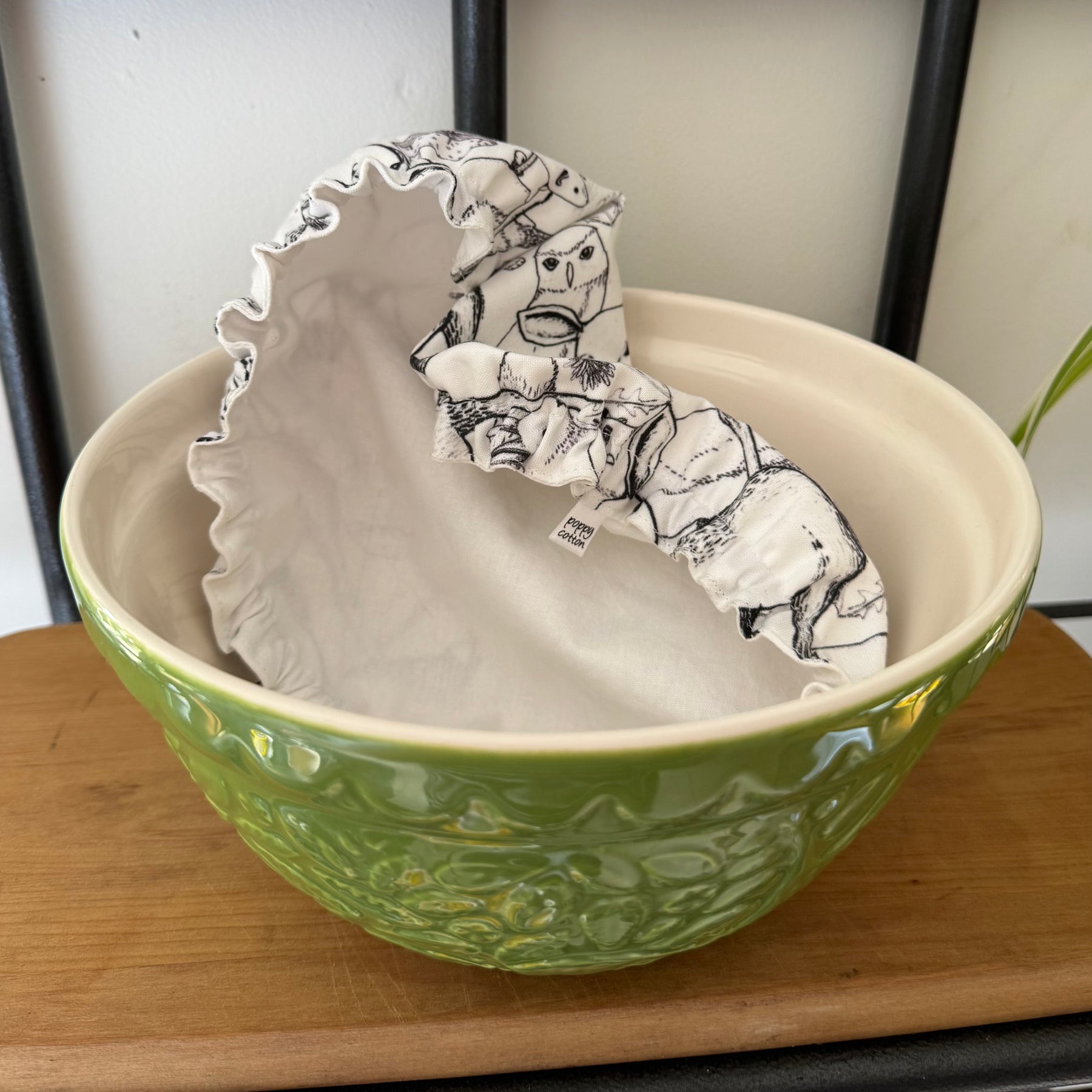 WOODLAND DEER ~ Reusable Fabric Bowl Cover