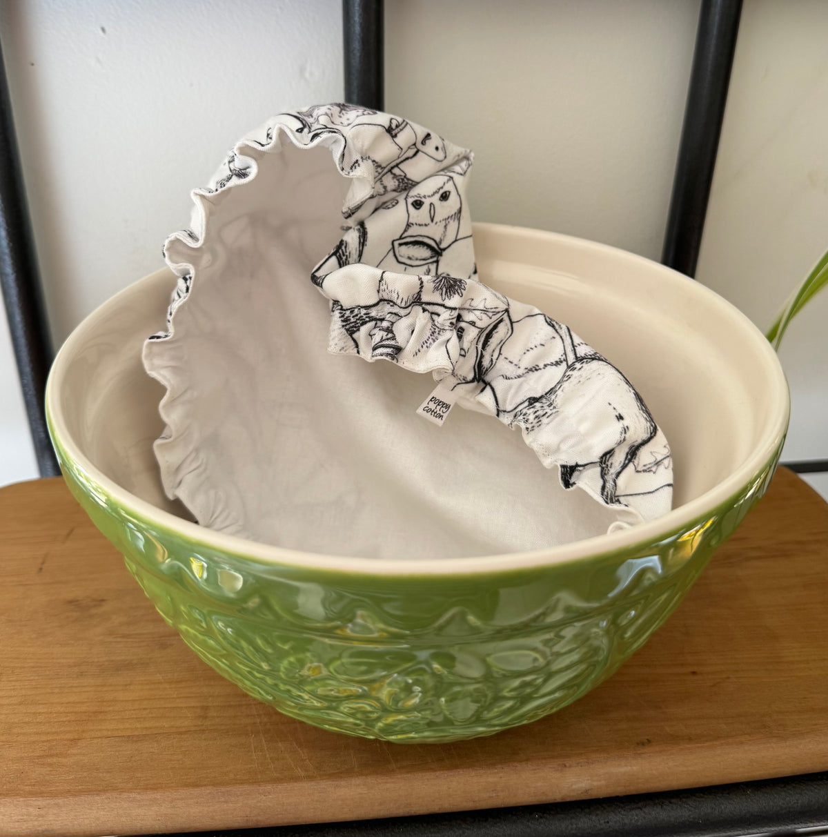 WOODLAND DEER ~ Reusable Fabric Bowl Cover