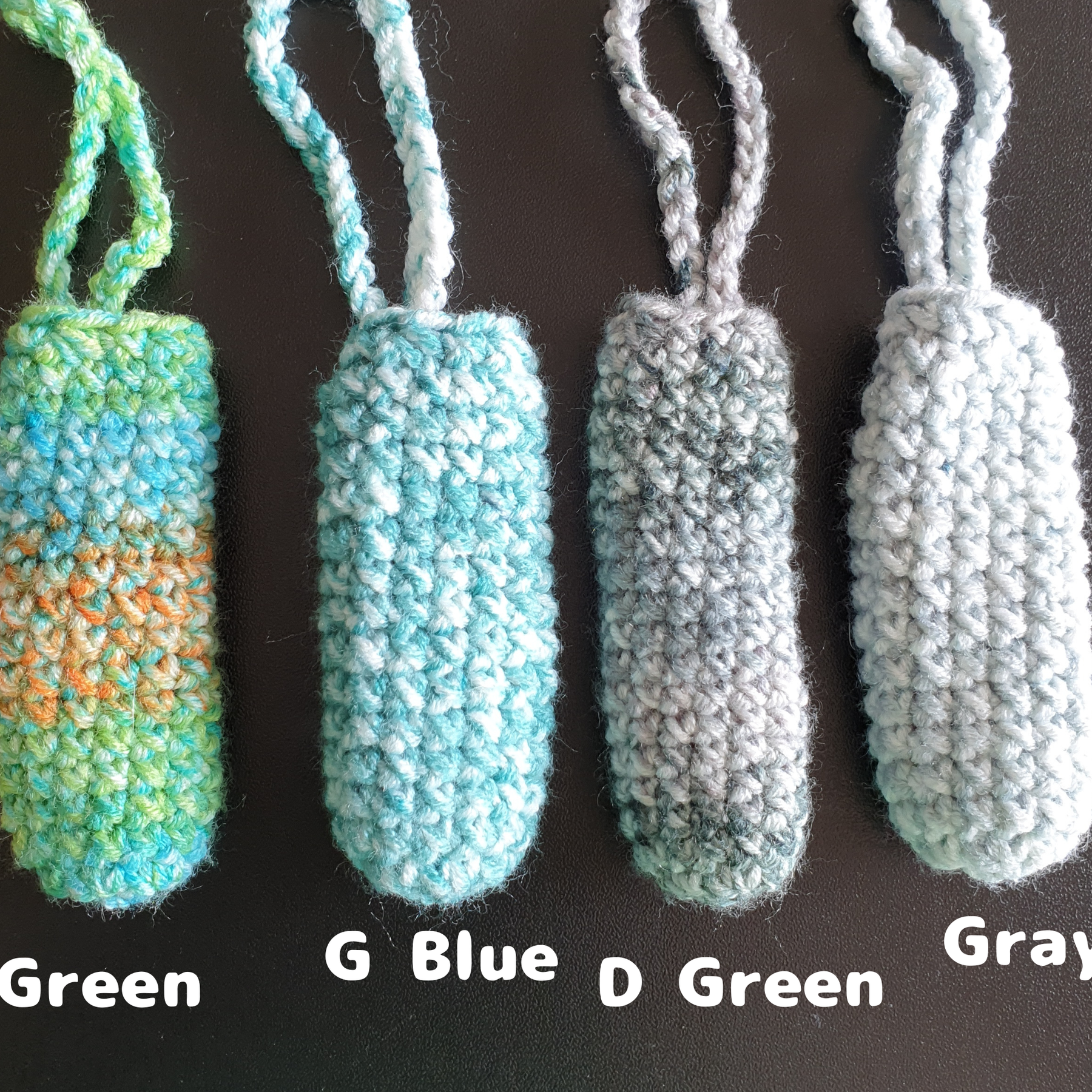 Handmade Simple Colourful Crochet Lipstick Case