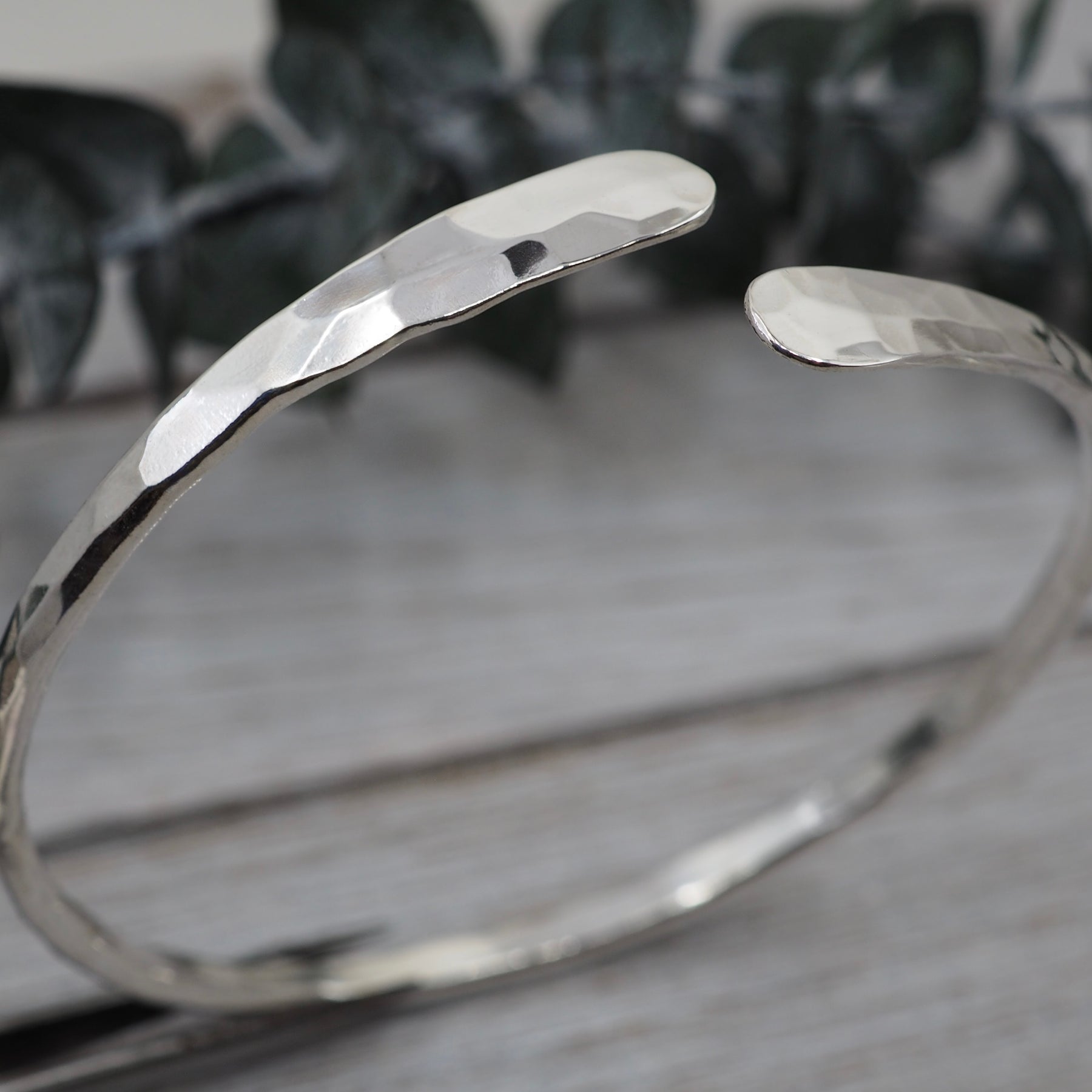 Bronze open bangle | Silver open bangle | Handmade bronze jewellery