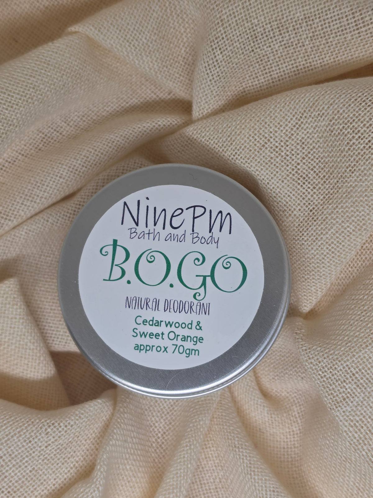 B.O.GO Natural Deodorant Tin (includes Bi-Carb)
