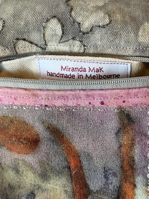 Crossbody Bag - Unique - Embroidered - Textile Art - Collage