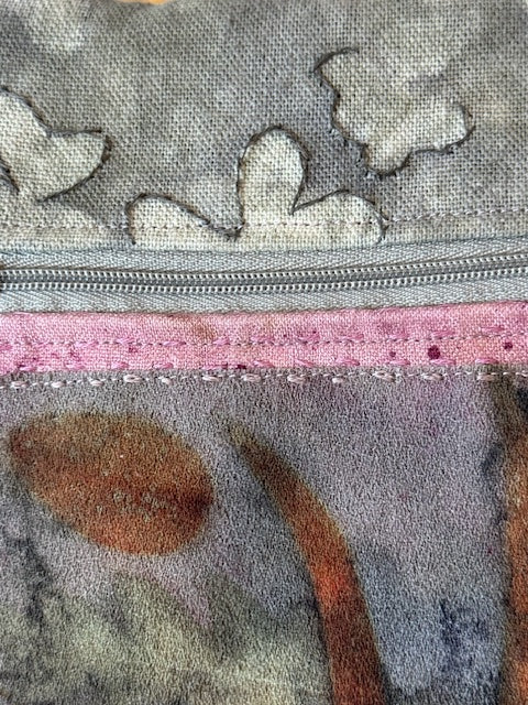 Crossbody Bag - Unique - Embroidered - Textile Art - Collage